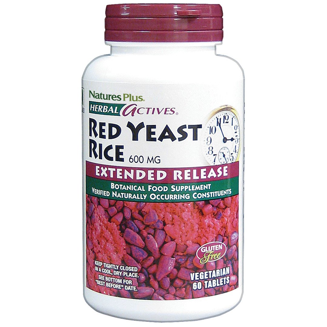 Bioactive Red Rice Plus Nature's Plus Herbal Actives Red Yeast Rice (Extended Release) 600mg 6 ...