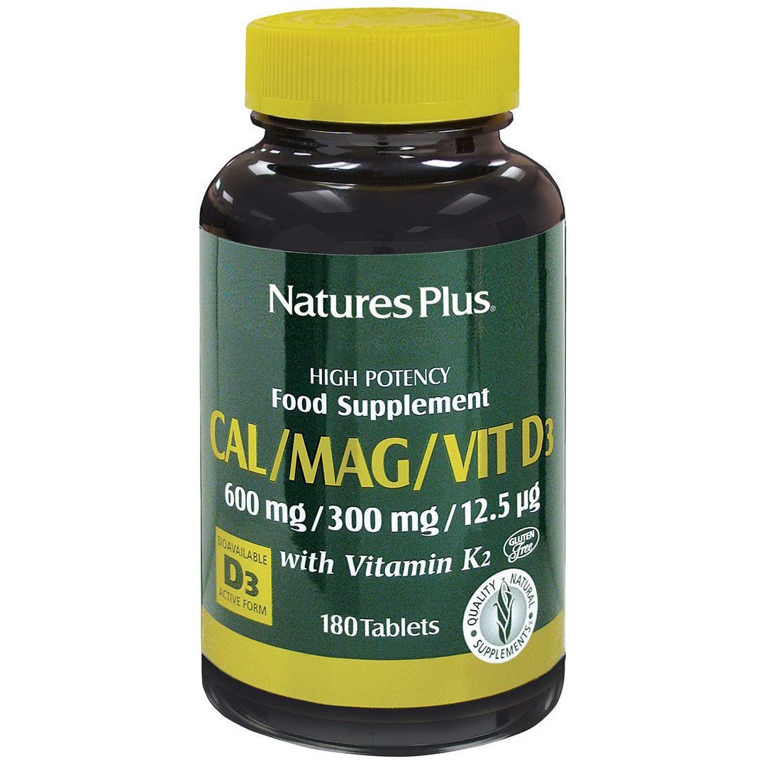 Nature's Plus Calcium/Magnesium With Vitmin D3/K2 Tablets 180