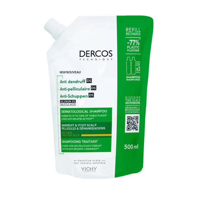 Vichy Dercos Anti-Dandruff Shampoo Dry Hair refill 390ml