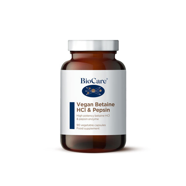 Biocare Vegan Betaine HCl &  Pepsin 90 capsules