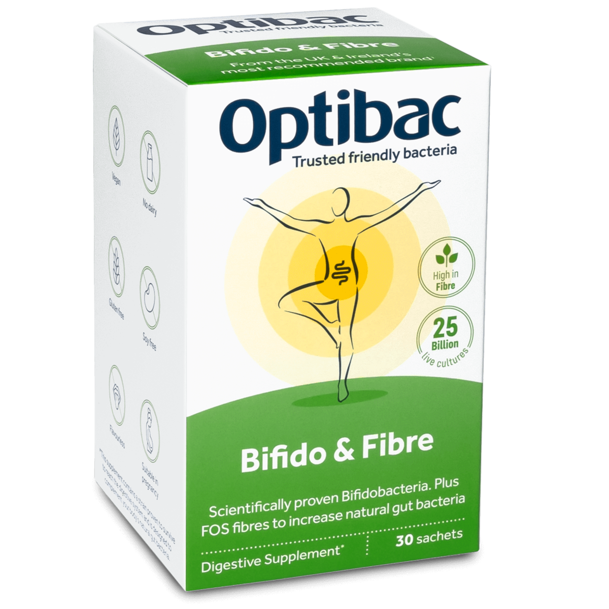 OptiBac Probiotics Bifidobacteria & Fibre 30 Sachets