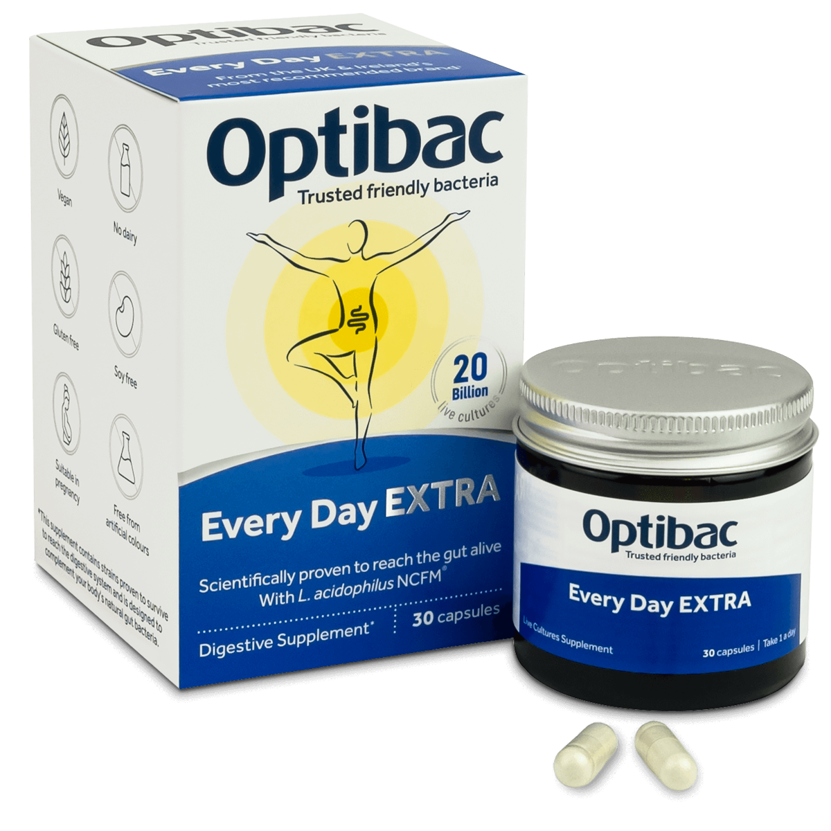 OptiBac Probiotics For Every Day Extra Strength 30 Capsules