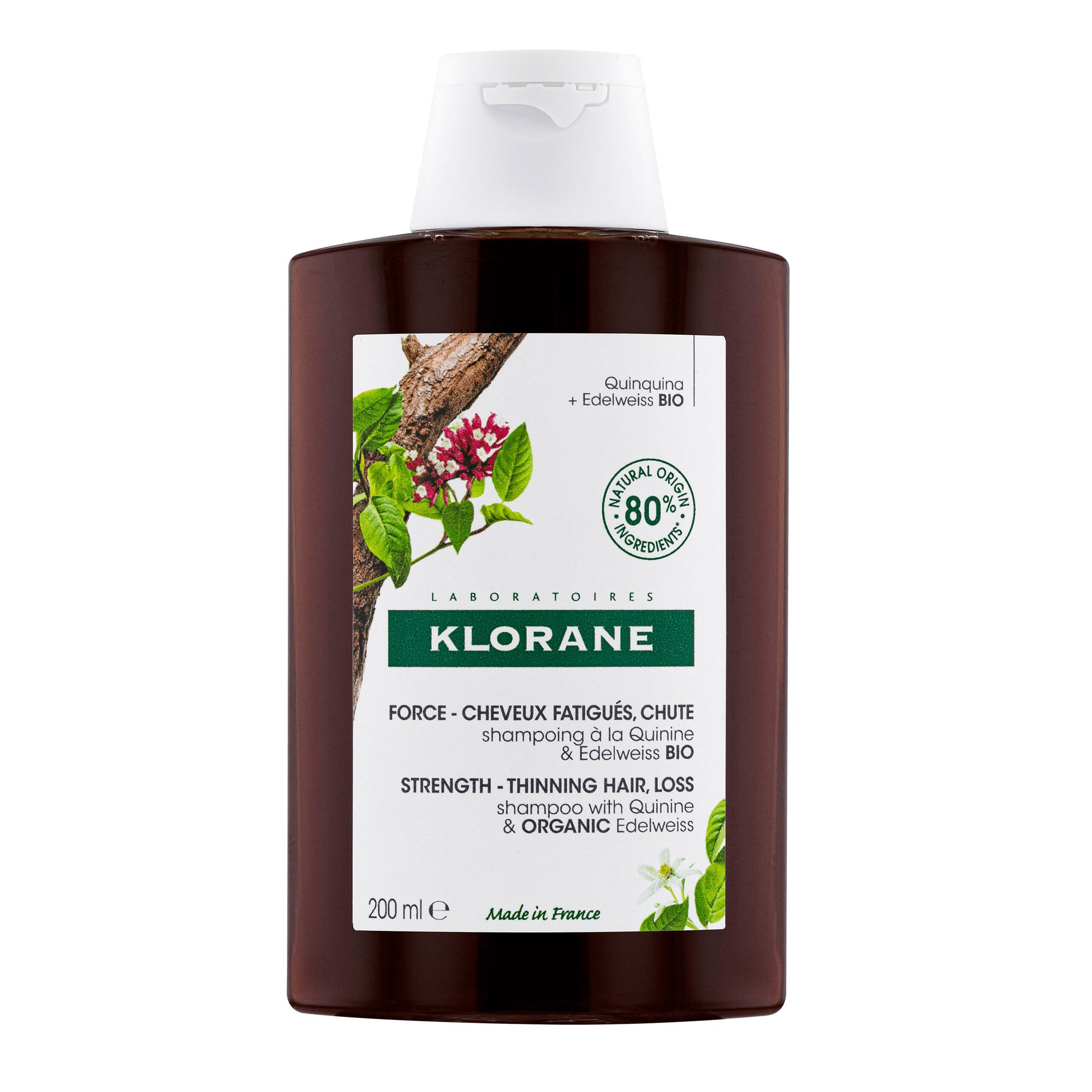 Klorane Strengthening Shampoo with Quinine and Organic Edelweiss for Thinning & Tired Hair 200ml
