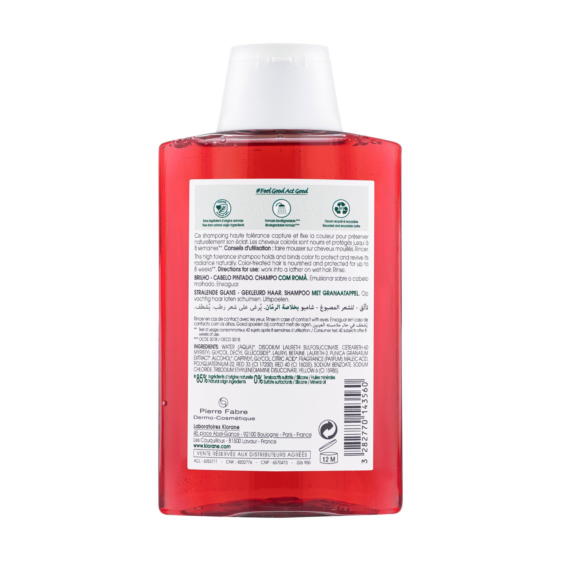 Klorane Colour-enhancing Shampoo with Pomegranate for Colour-Treated Hair 200ml