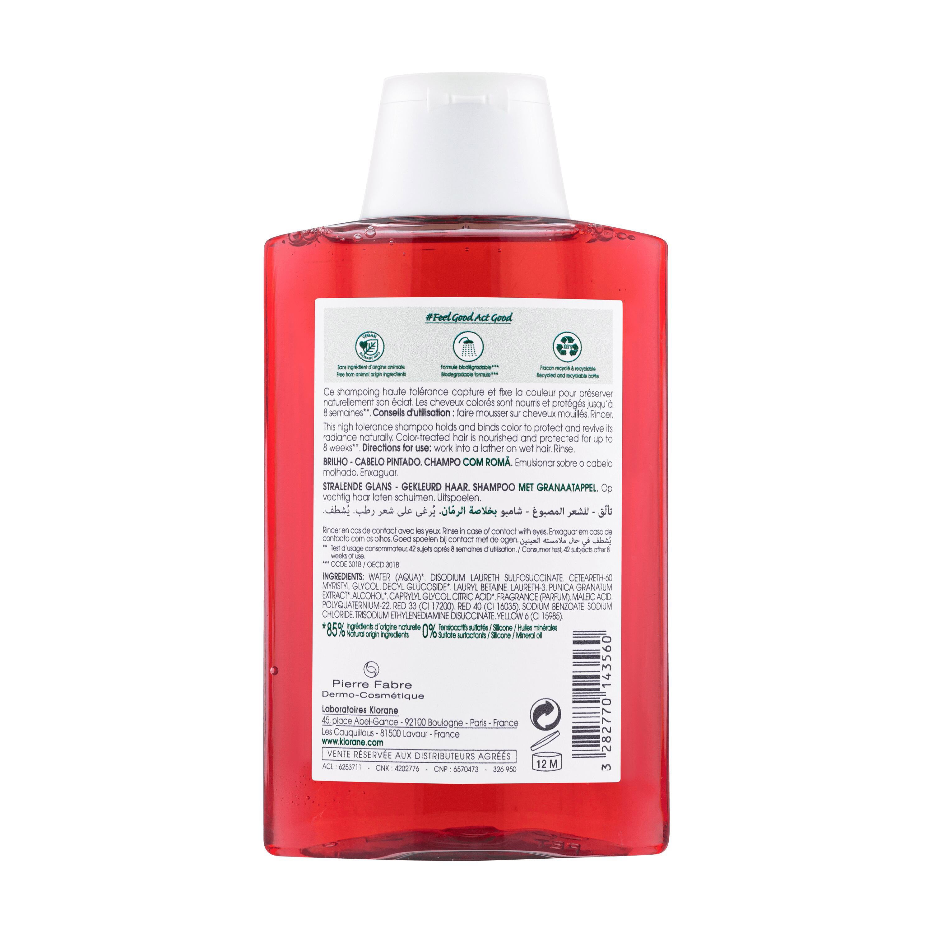 Klorane Colour-enhancing Shampoo with Pomegranate for Colour-Treated Hair 200ml