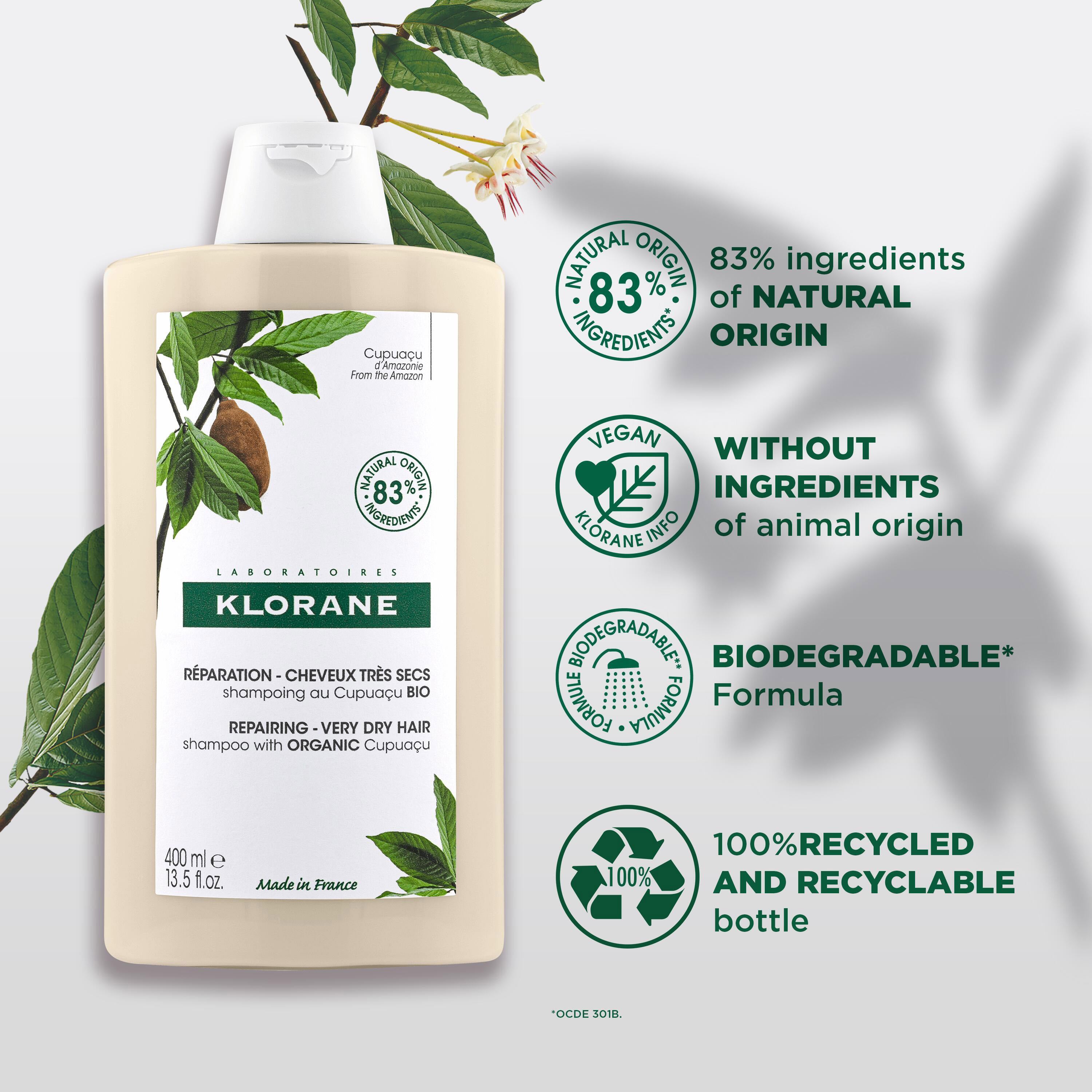 Klorane Shampoo with Organic Cupuacu for  Repairing for Very Dry Hair 200ml