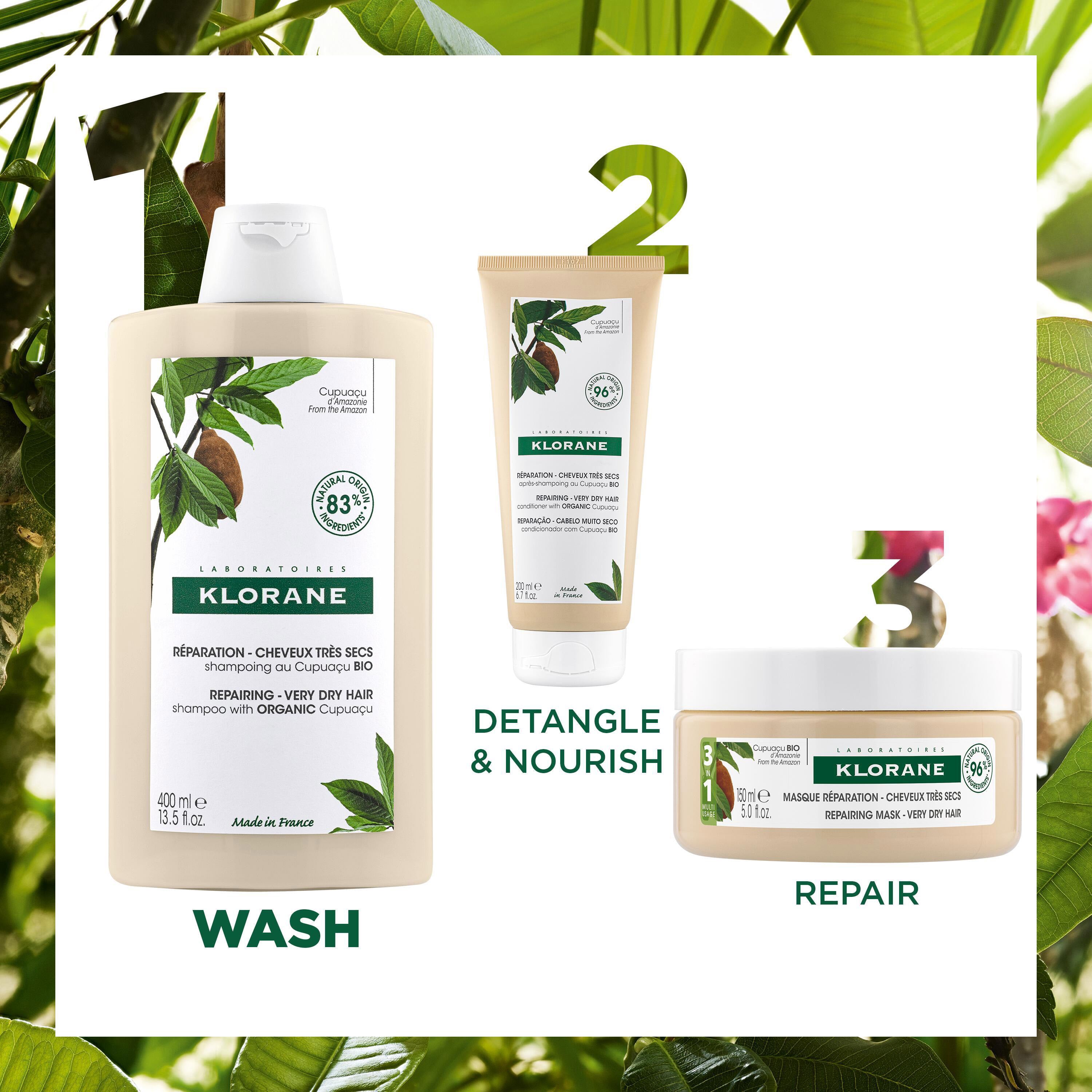 Klorane Shampoo with Organic Cupuacu for  Repairing for Very Dry Hair 200ml