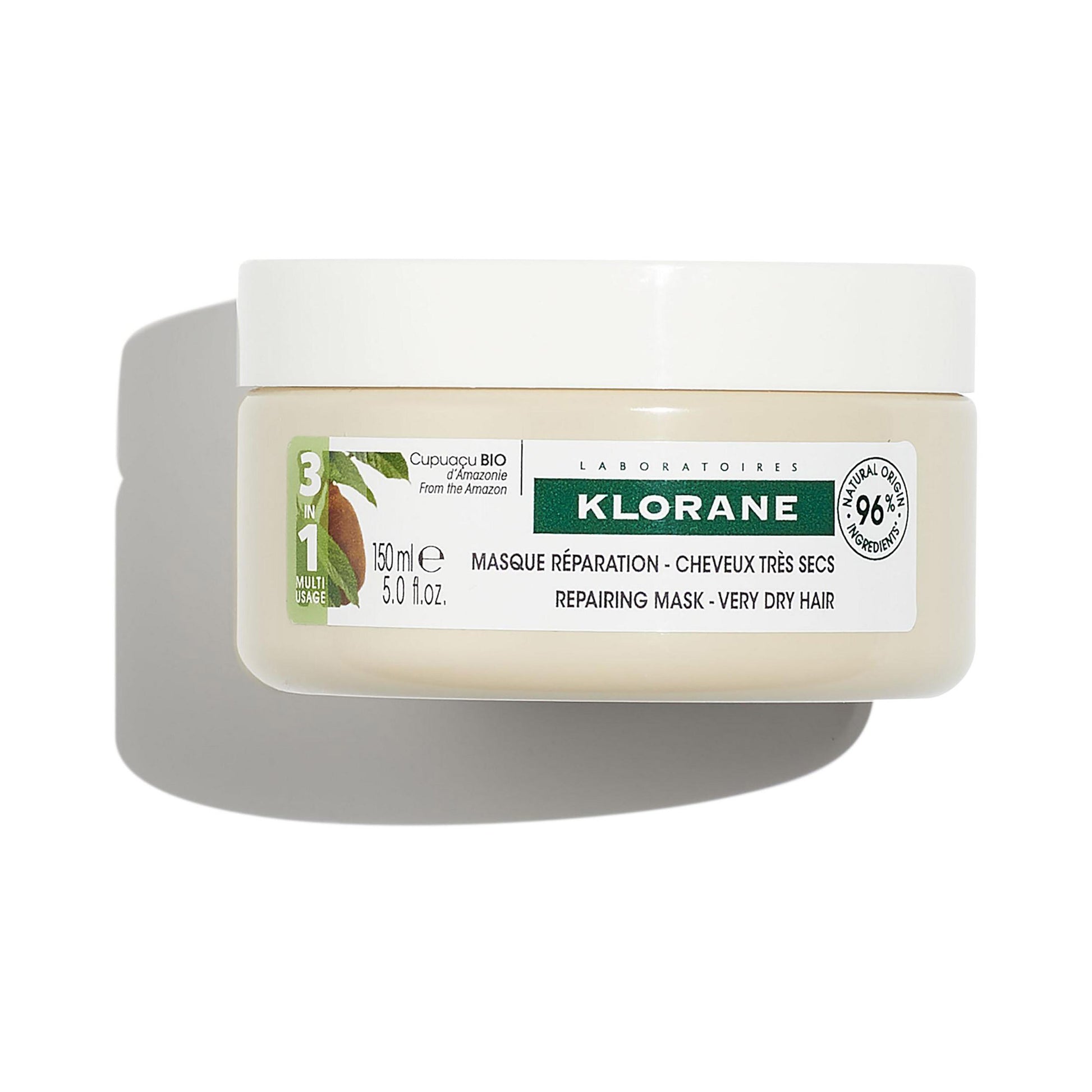 Klorane 3-in-1 Mask with Organic Cupuacu for Repairing for Very Dry Hair 150ml