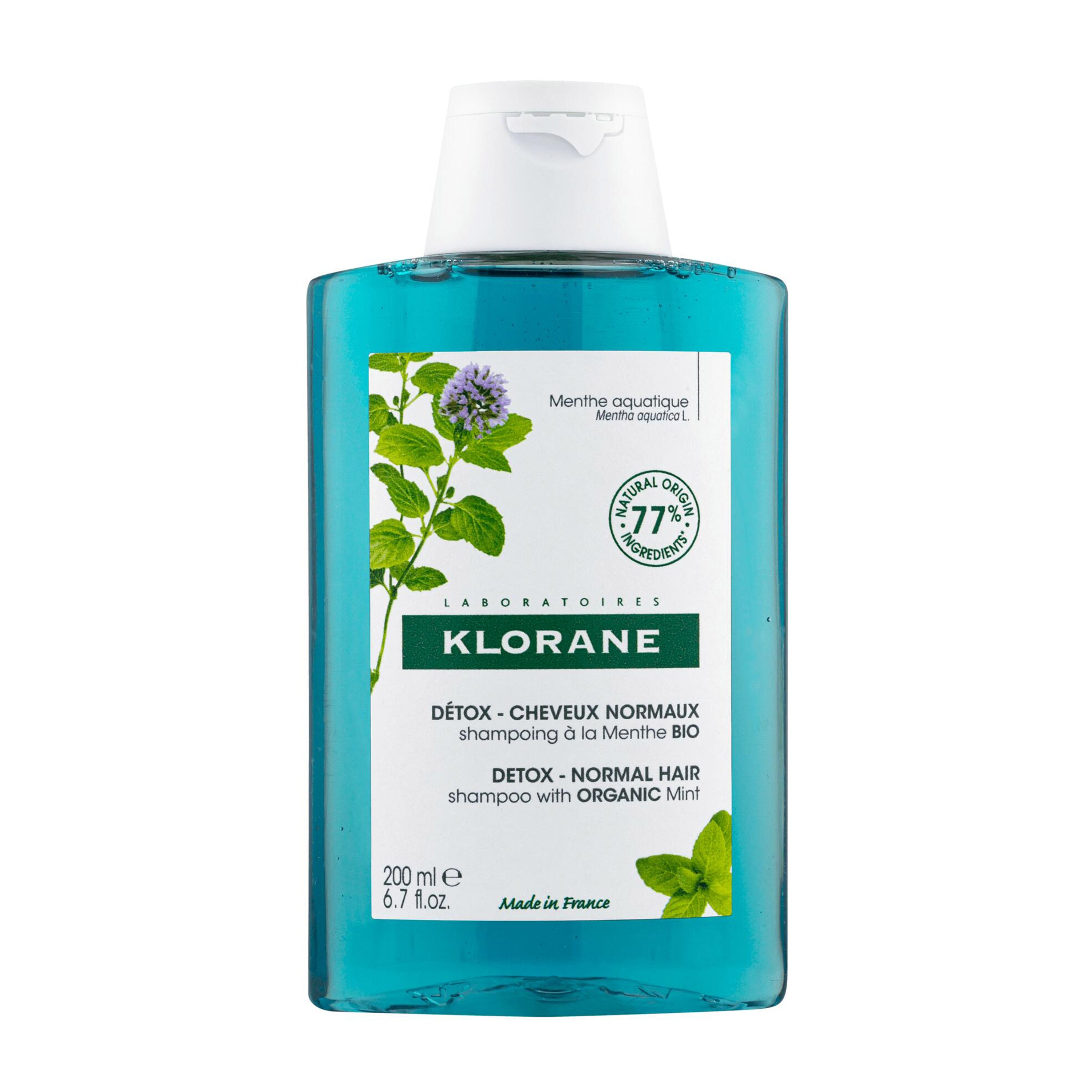Klorane Anti-Pollution Shampoo with Organic Aquatic Mint for Purifying for Hair normal 200ml