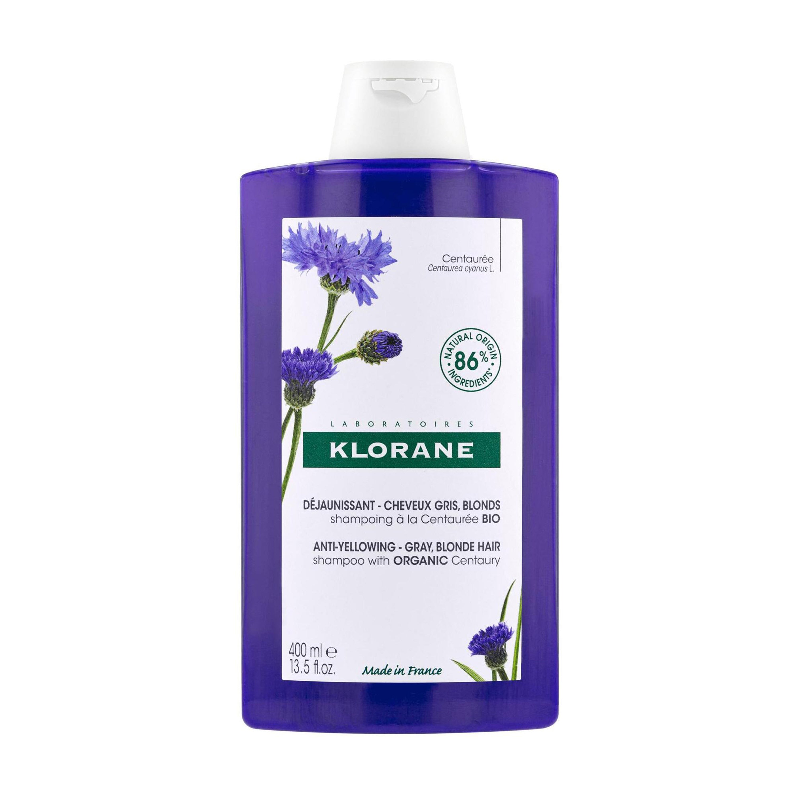 Klorane Anti-yellowing Shampoo with Organic Centaury for Grey & Blonde Hair 400ml