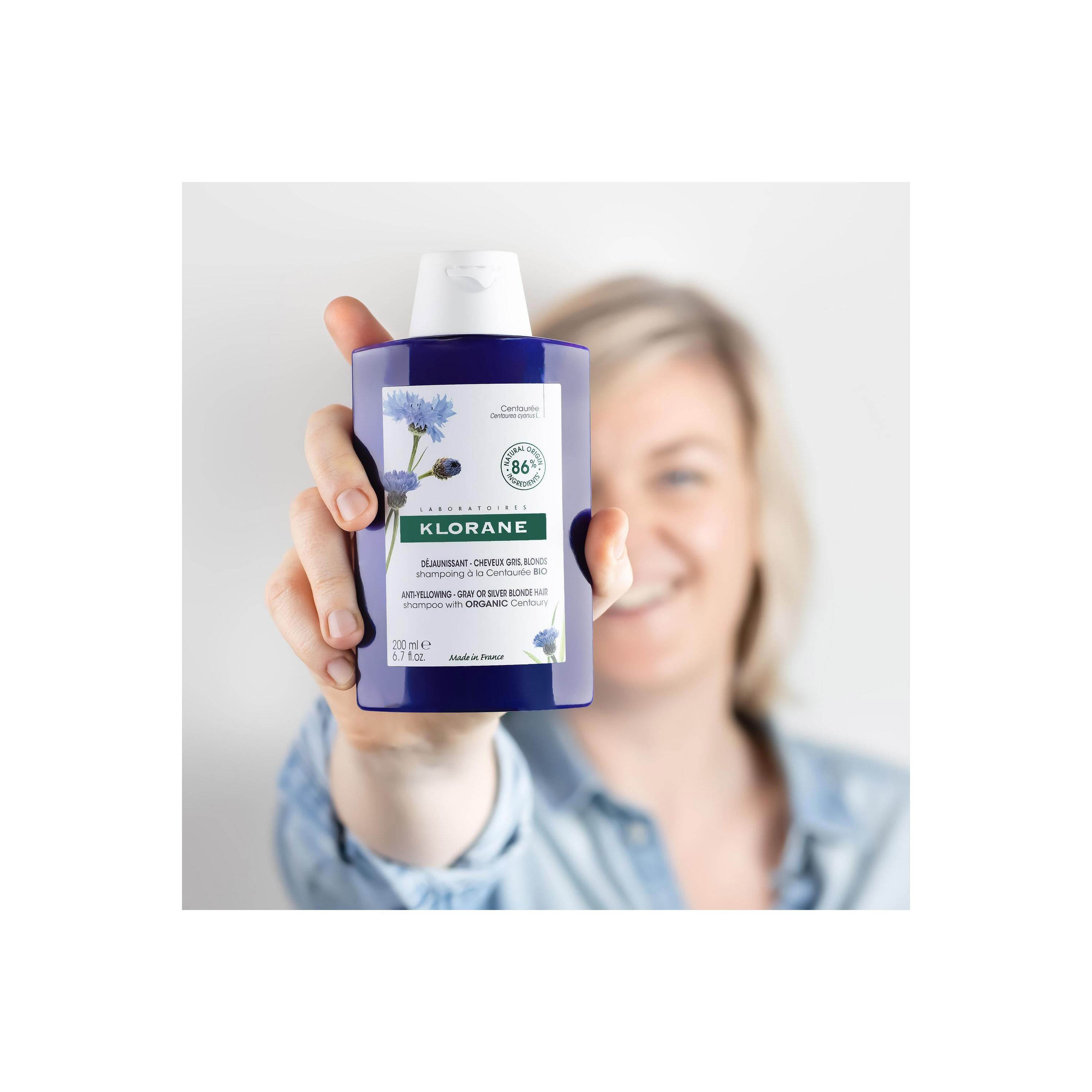 Klorane Anti-yellowing Shampoo with Organic Centaury for Grey & Blonde Hair 400ml