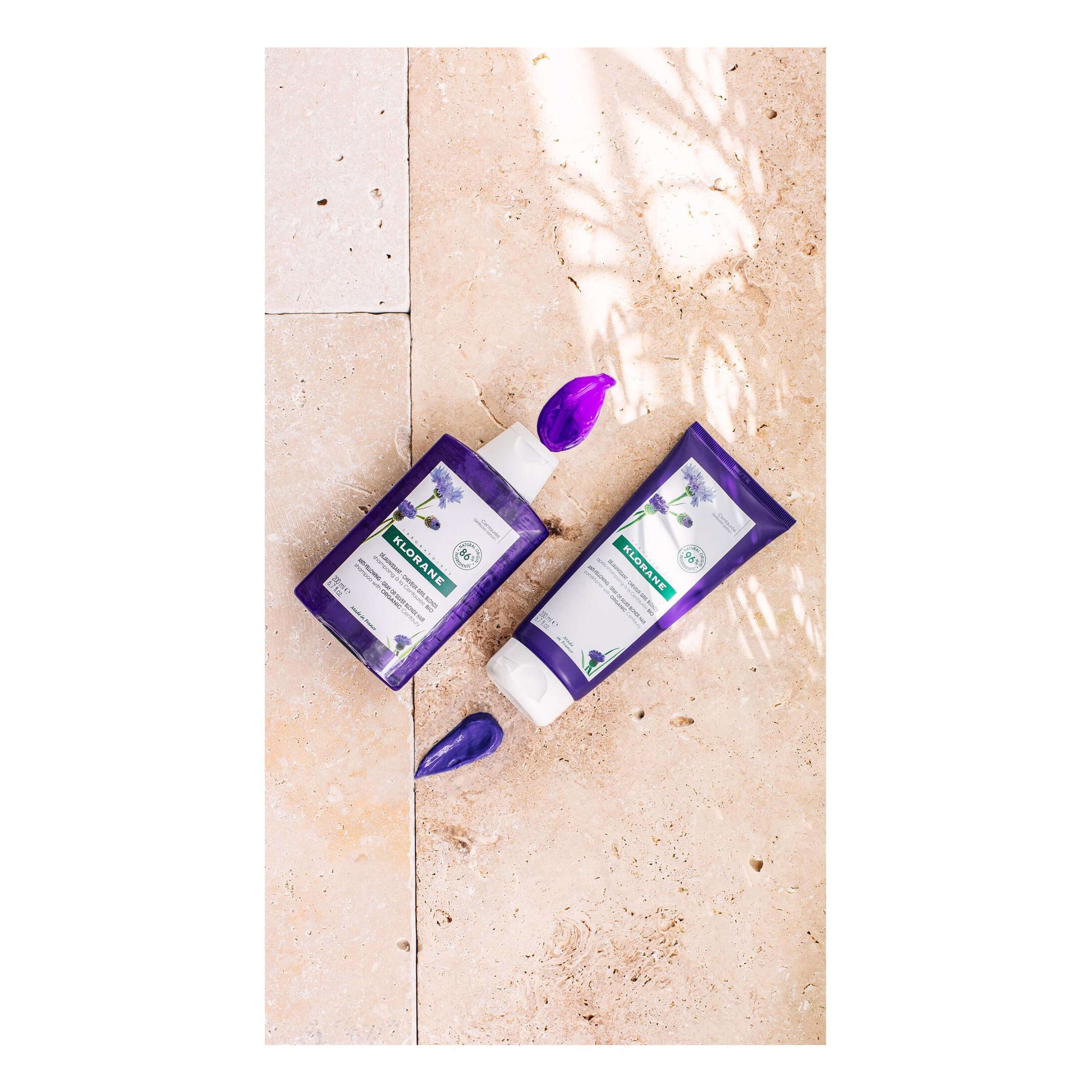 Klorane Anti-yellowing Shampoo with Organic Centaury for Grey & Blonde Hair 400ml