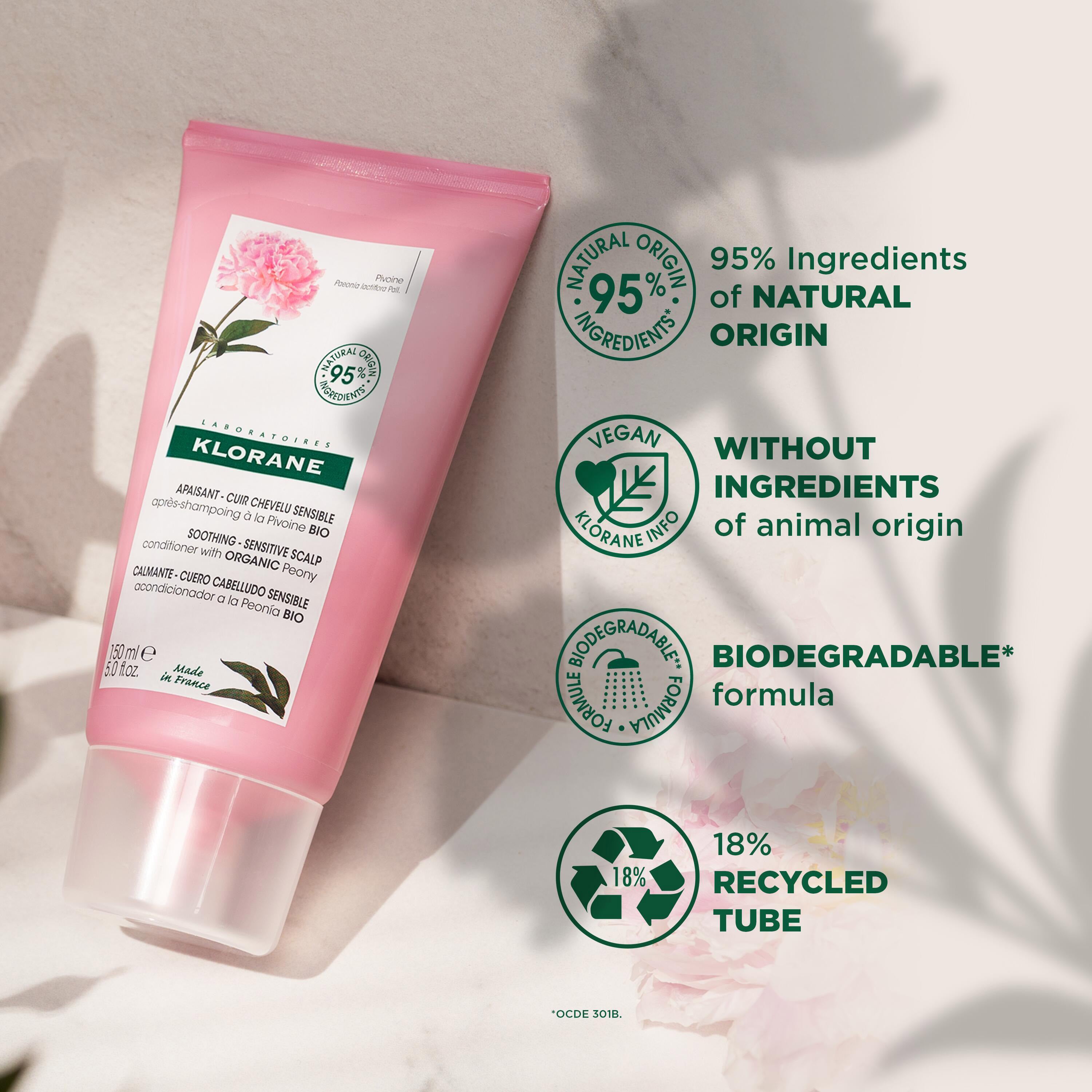 Klorane Soothing Conditioner with Organic Peony for Sensitive scalp 150ml