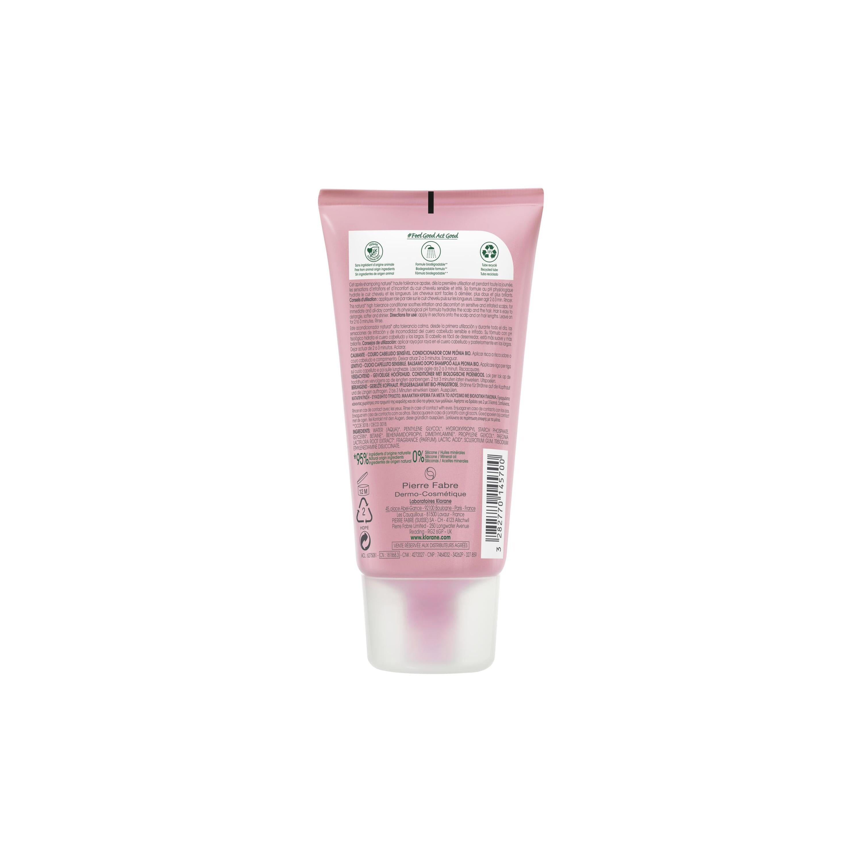 Klorane Soothing Conditioner with Organic Peony for Sensitive scalp 150ml