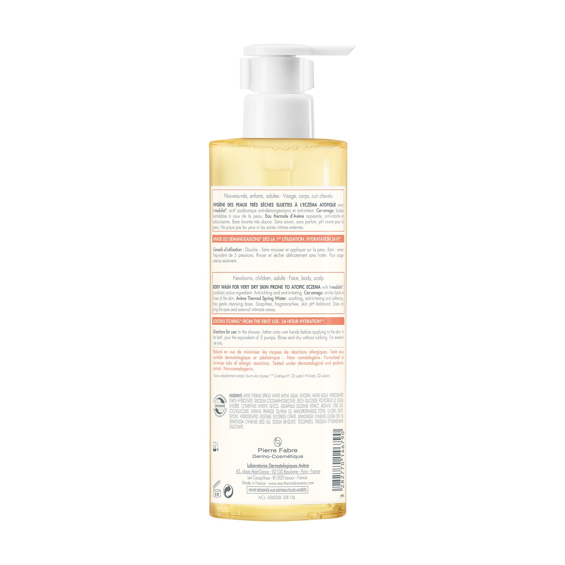 Avène XeraCalm A.D. Lipid-Replenishing Cleansing Oil for Very Dry, Itchy Skin 400ml