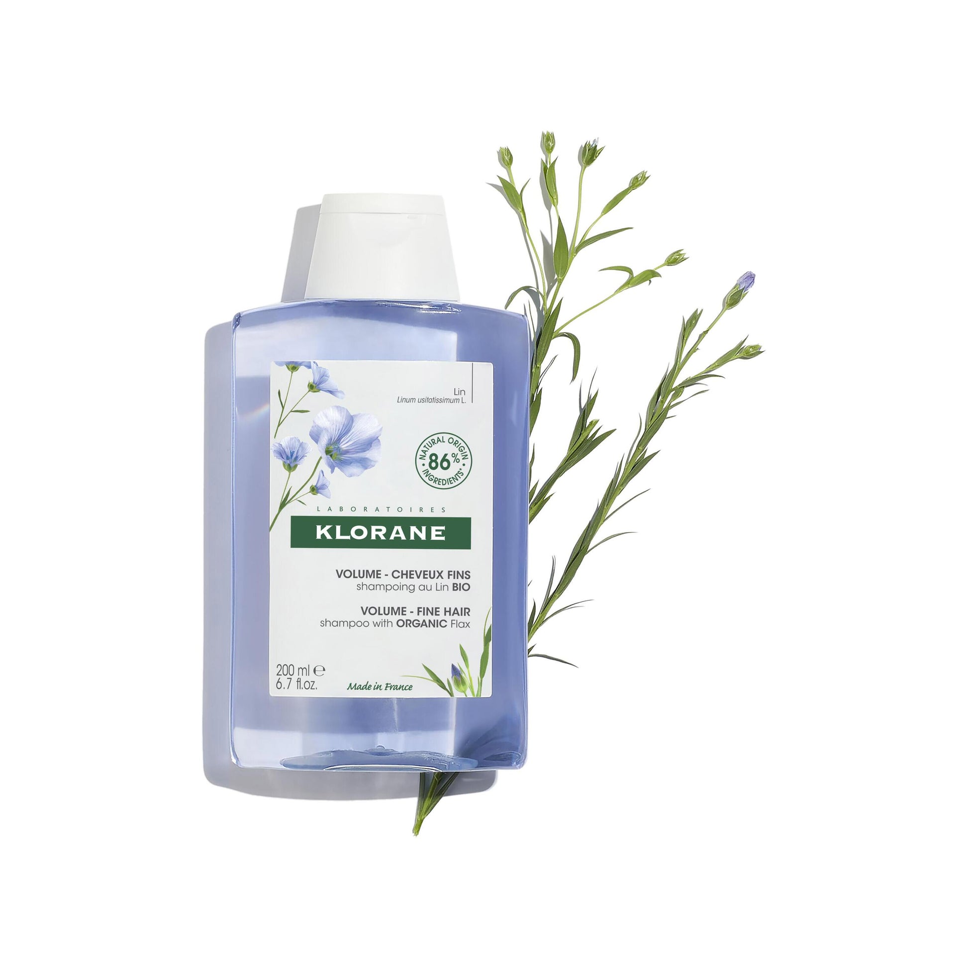 Klorane Volumising Shampoo with Organic Flax for Fine Hair 200ml