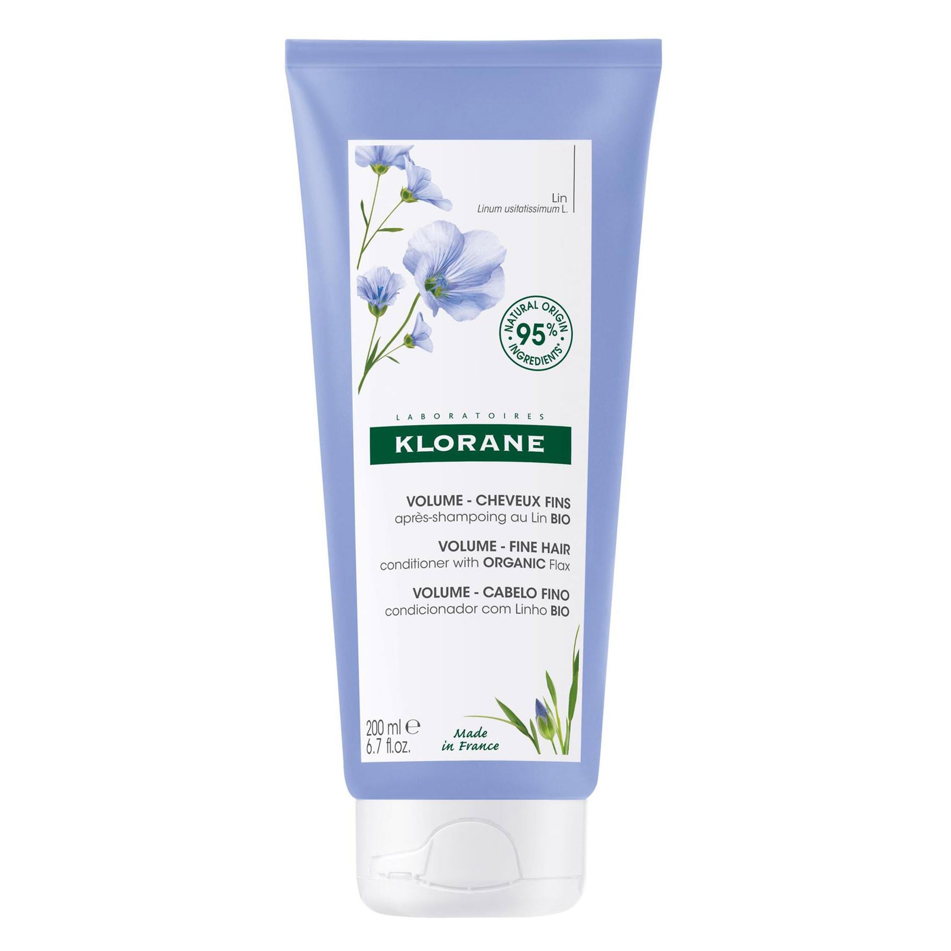 Klorane Volumising Conditioner with Organic Flax for Fine Hair 200ml