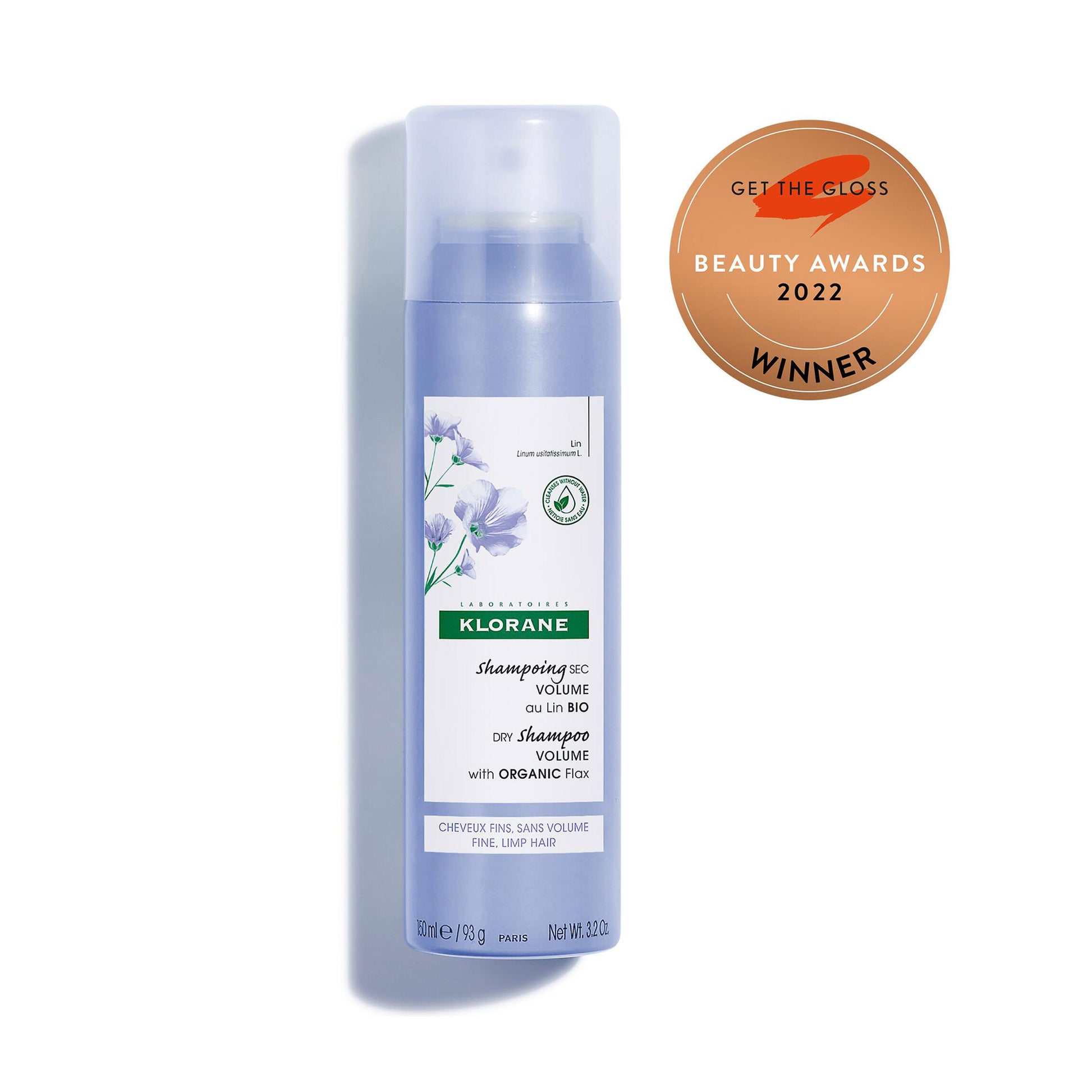 Klorane Volumising Dry Shampoo with Organic Flax for Fine & Limp Hair 150ml