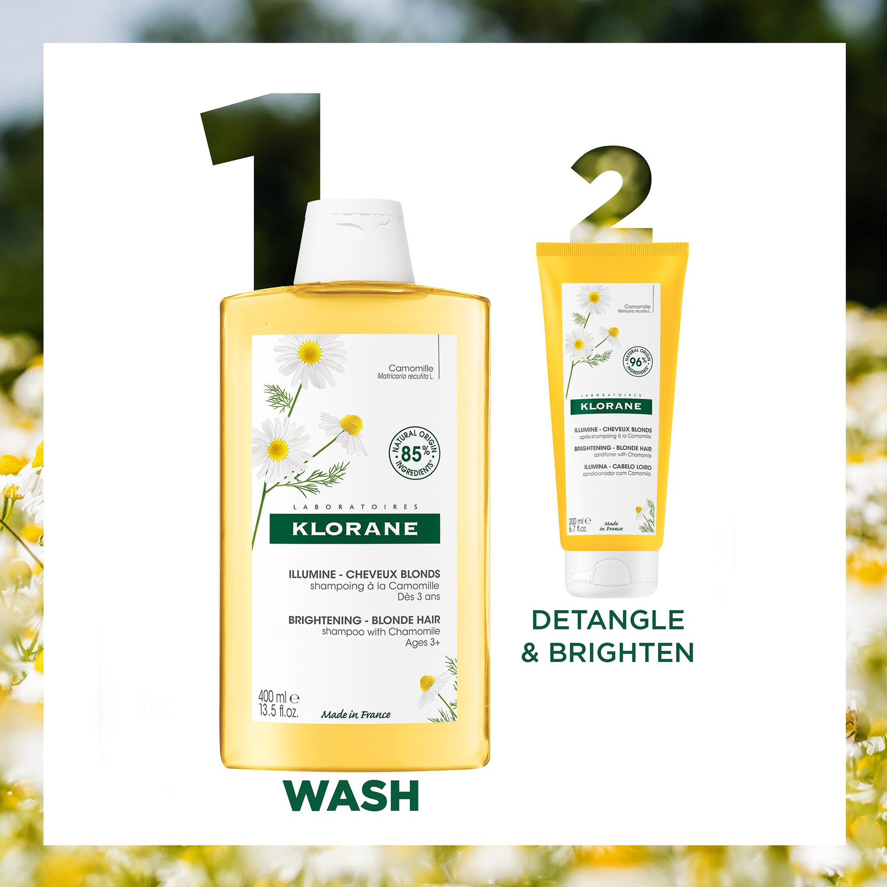 Klorane Brightening Shampoo with Camomile for Blonde Hair 400ml