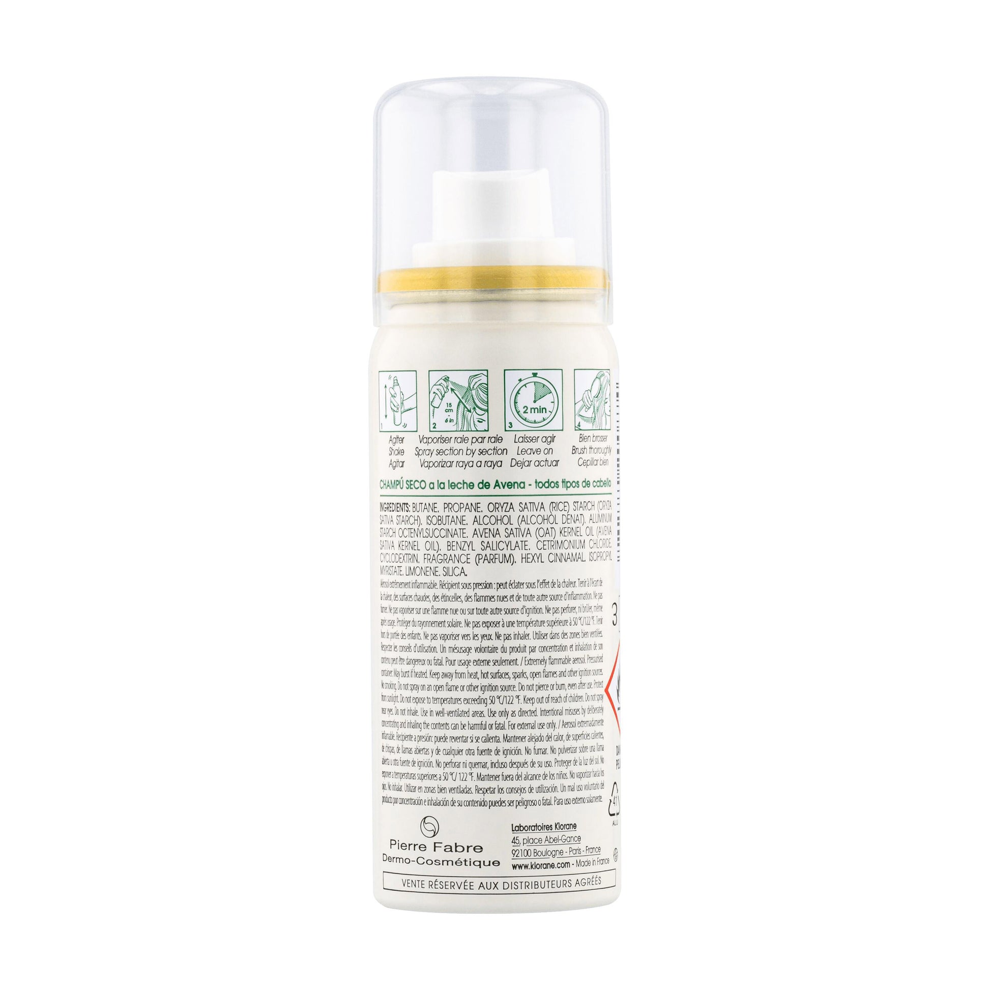 Klorane Extra-Gentle Dry Shampoo with Oat Milk for The Original for All Hair Types 50ml