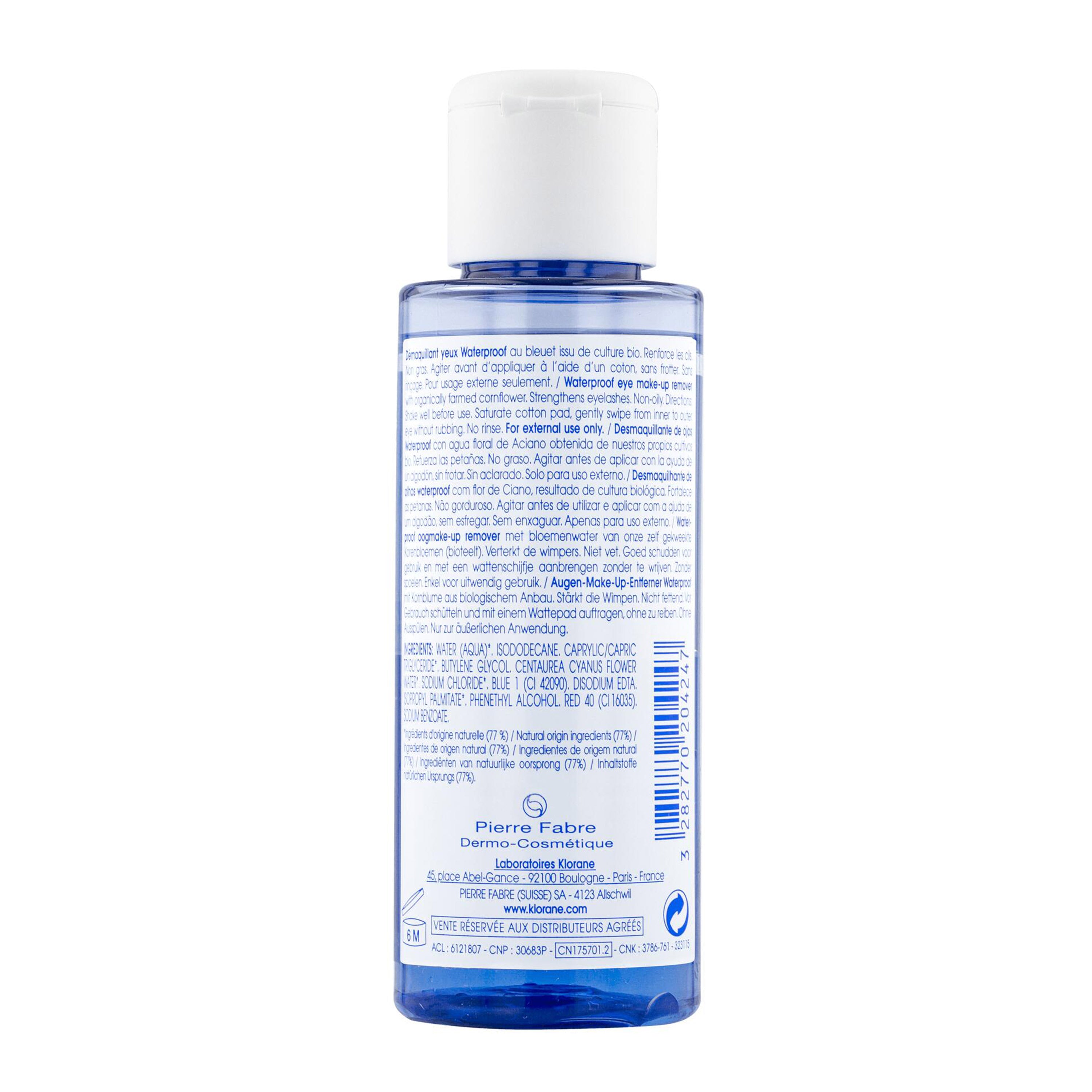 Klorane Waterproof Eye Make-Up Remover 100ml