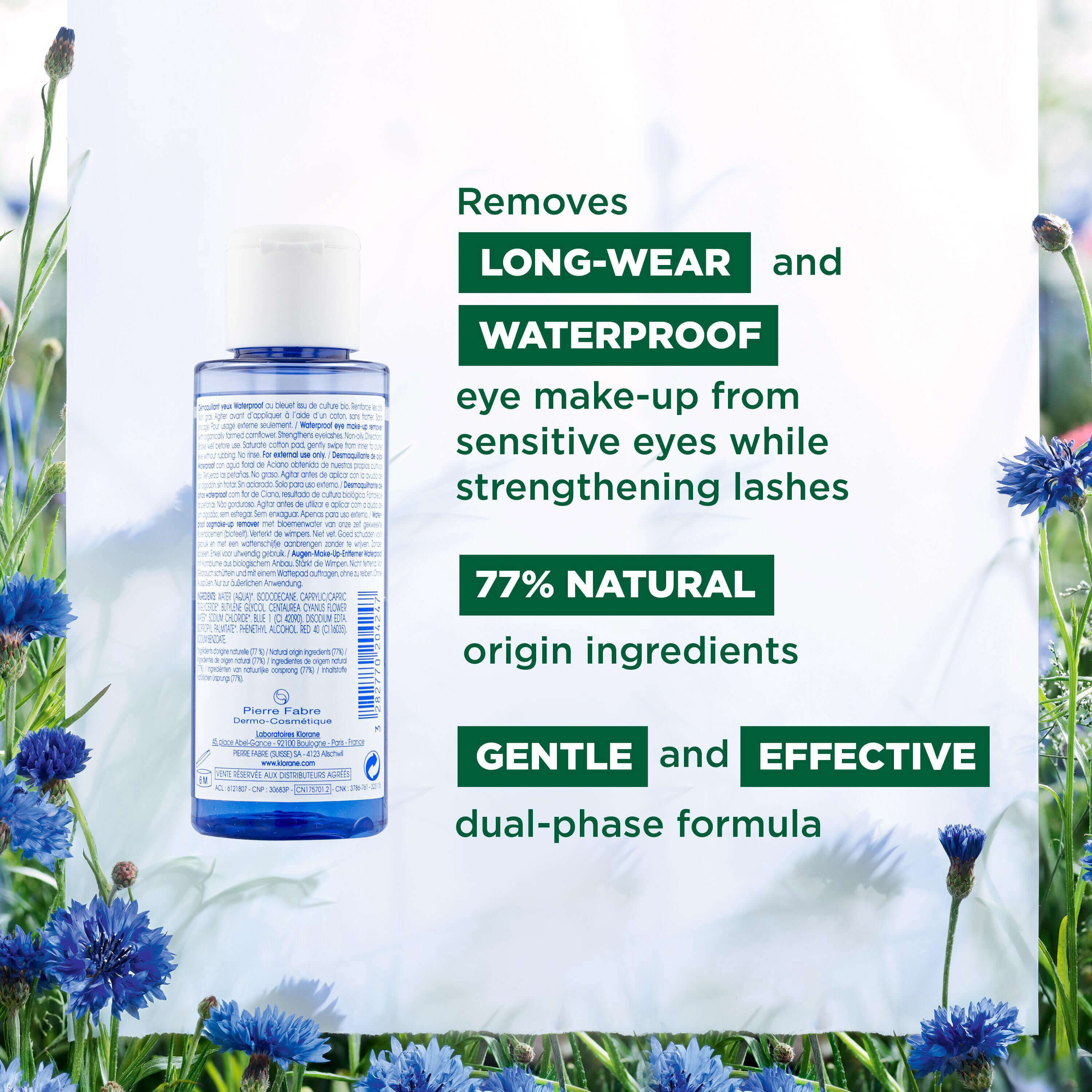 Klorane Waterproof Eye Make-Up Remover 100ml