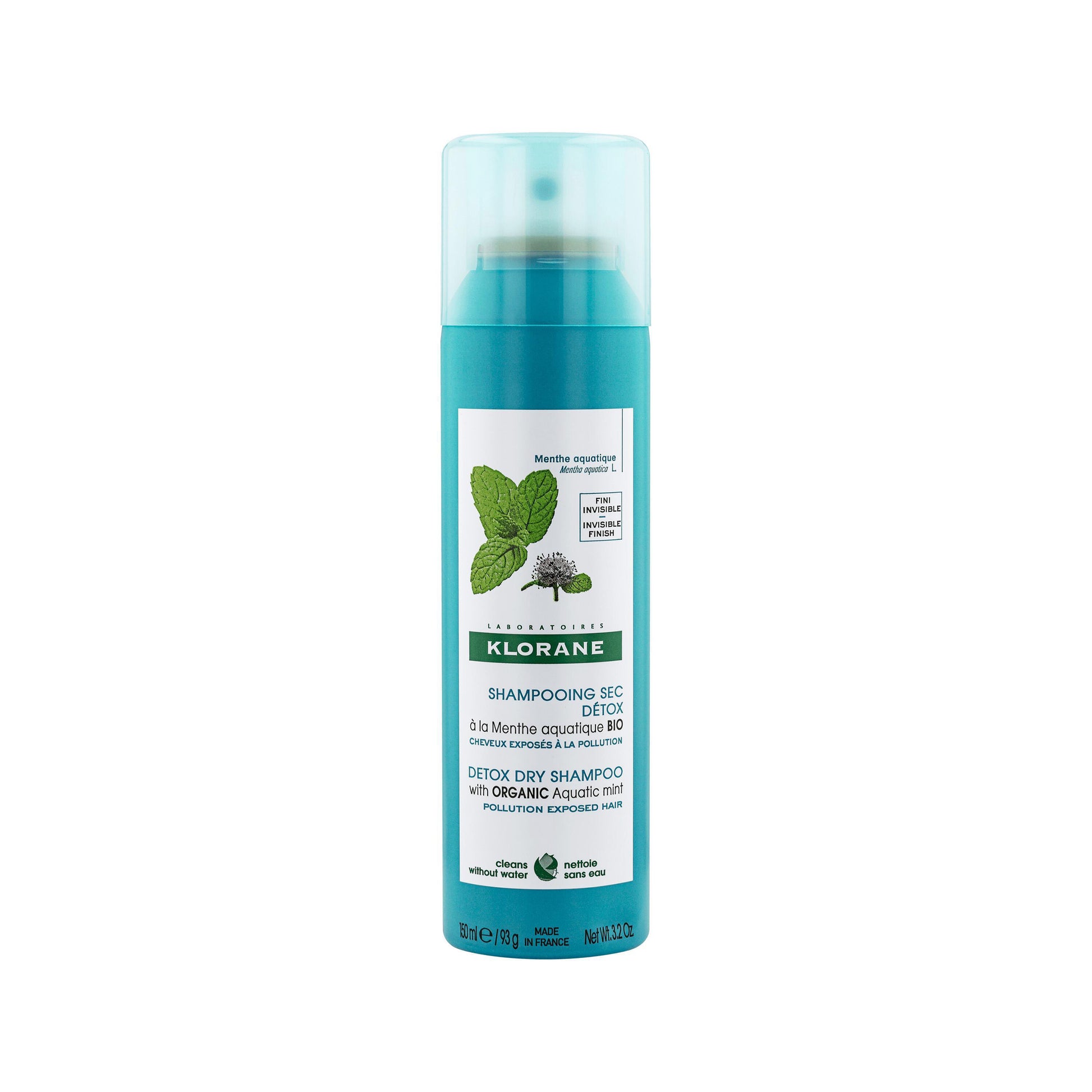 Klorane Detox Dry Shampoo with Organic Aquatic Mint For Pollution-Exposed Hair 150ml