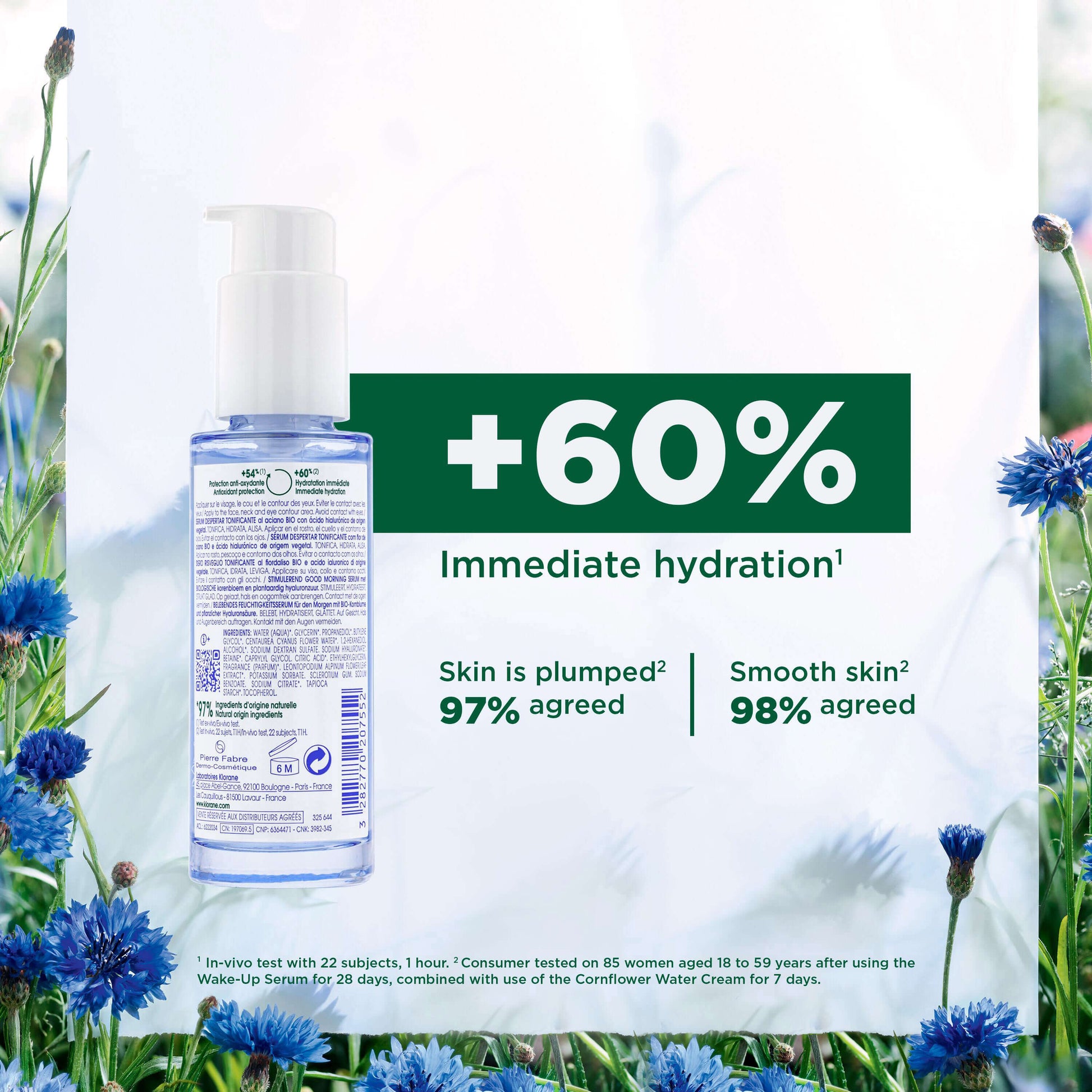 Klorane Wake-Up Call Serum  with Organic Cornflower 50ml