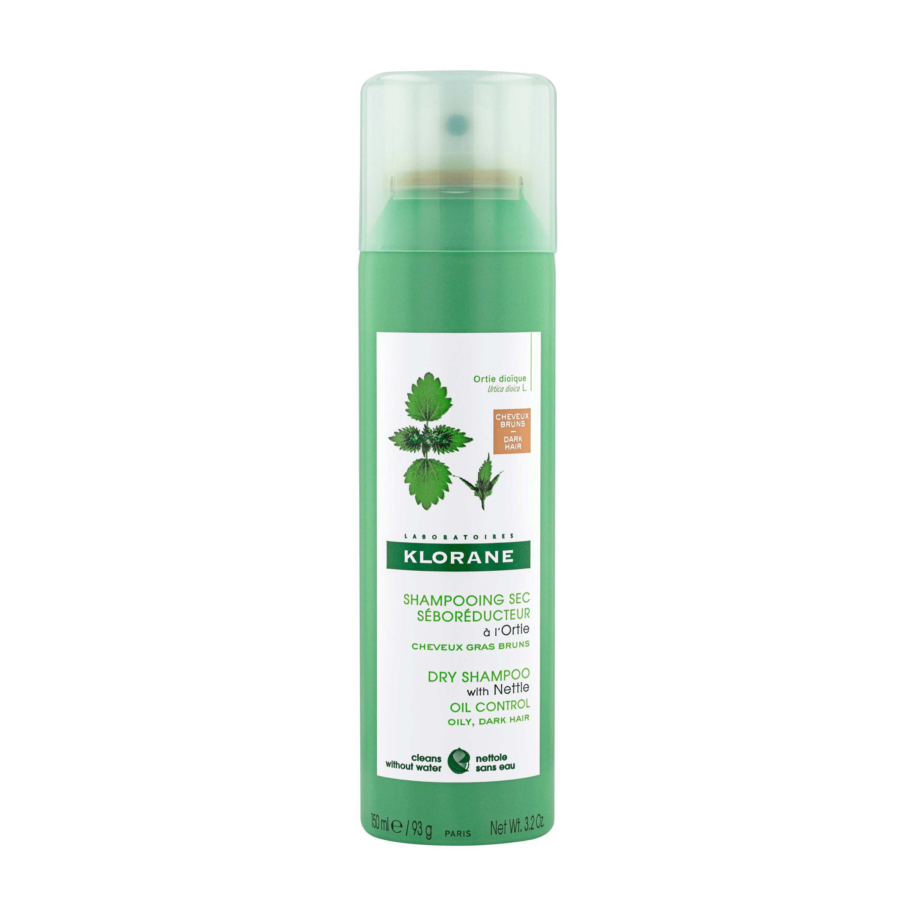 Klorane Oil Control Dry Shampoo with Nettle for Tinted for Oily Dark Hair 150ml