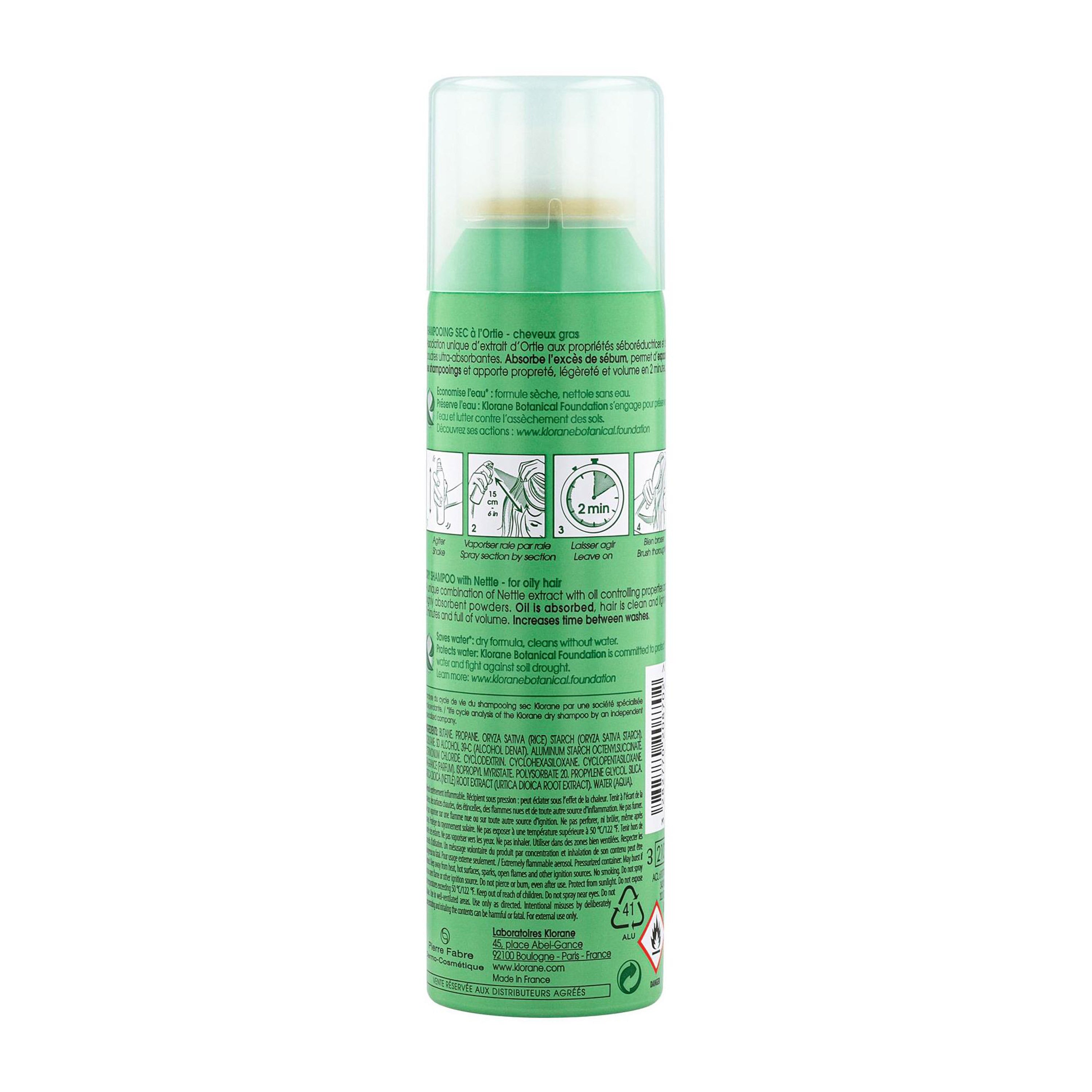 Klorane Oil Control Dry Shampoo with Nettle for The Original for Oily Hair 150ml