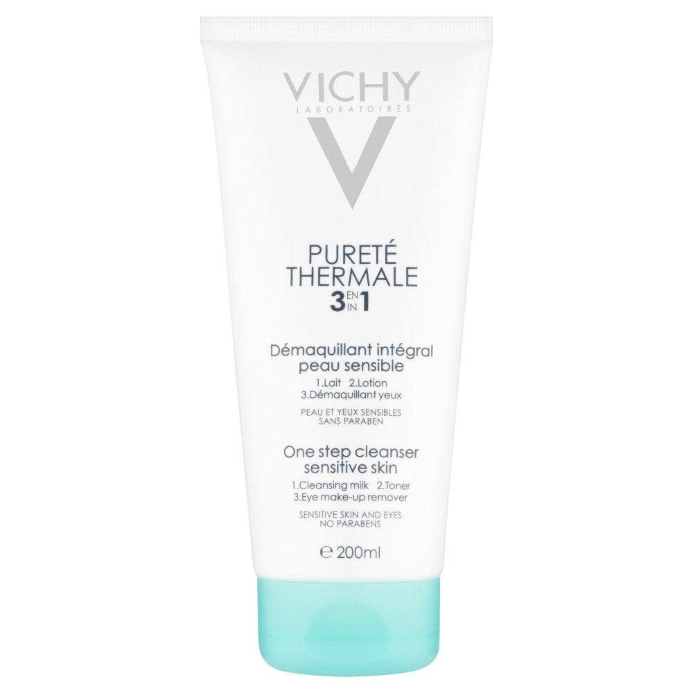 Vichy Purete Thermale 3 in 1 One Step Cleanser 200ml (NOW WITH GLYCERINE)