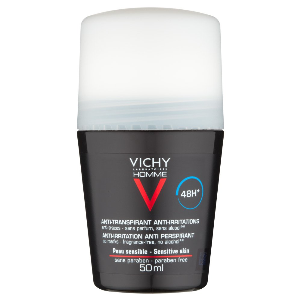 Vichy Homme Deodorant for Sensitive Skin Roll-On 50ml
