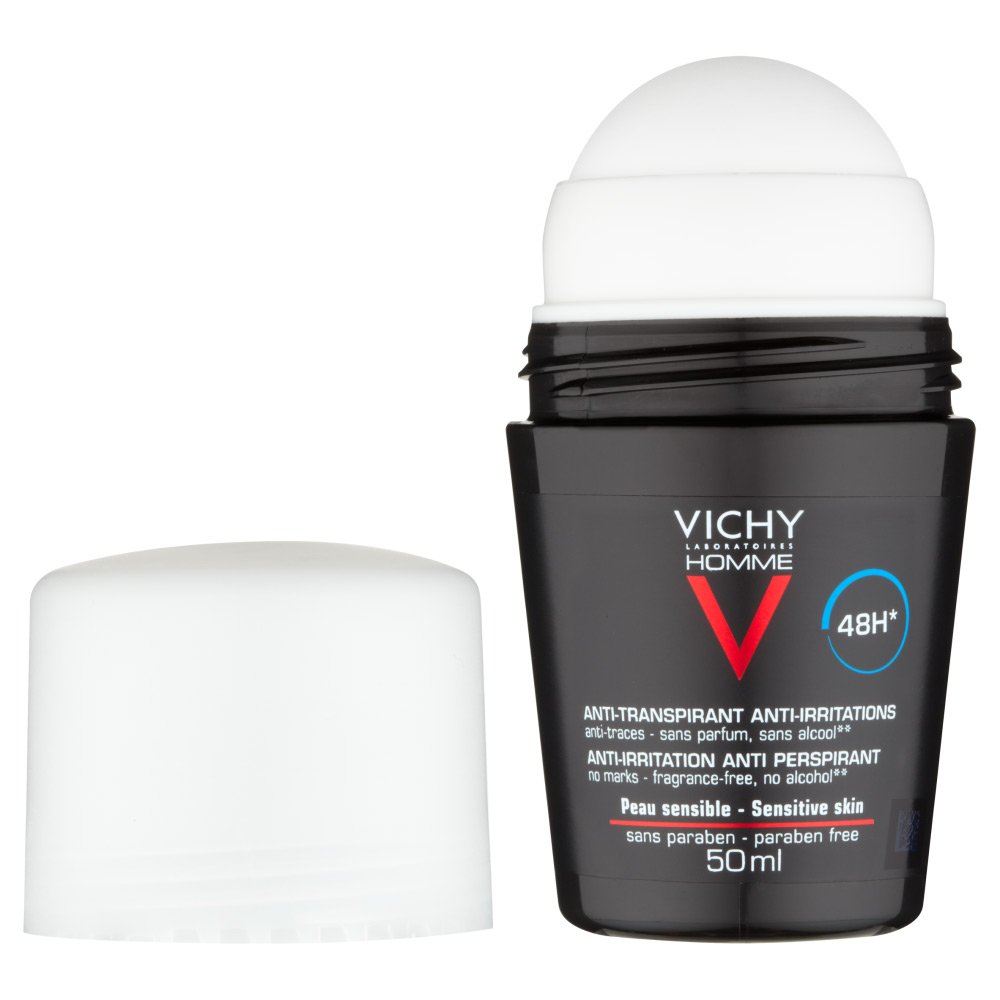 Vichy Homme Deodorant for Sensitive Skin Roll-On 50ml