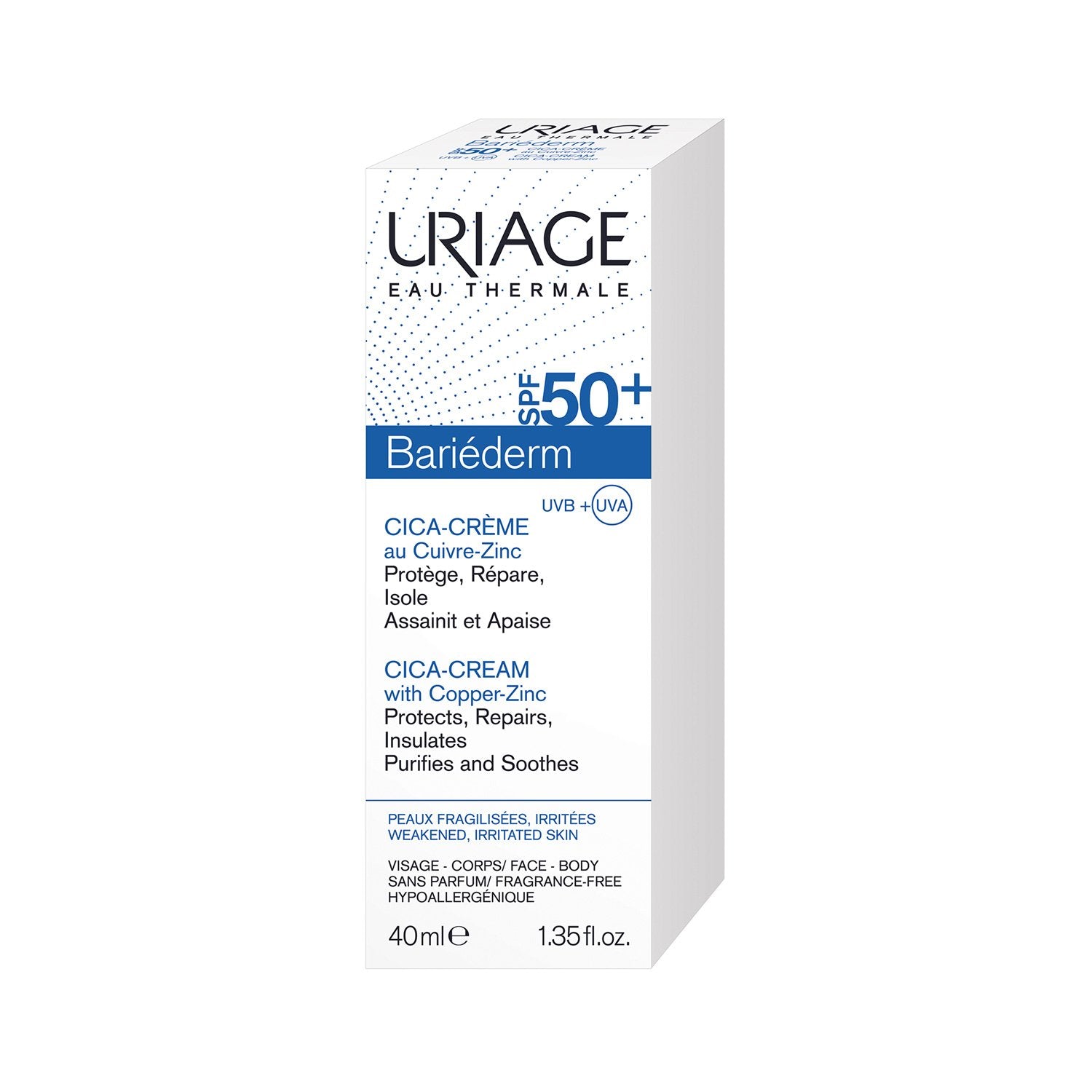 Uriage Bariéderm Cica-Cream with Copper-Zinc SPF50+ 40ml