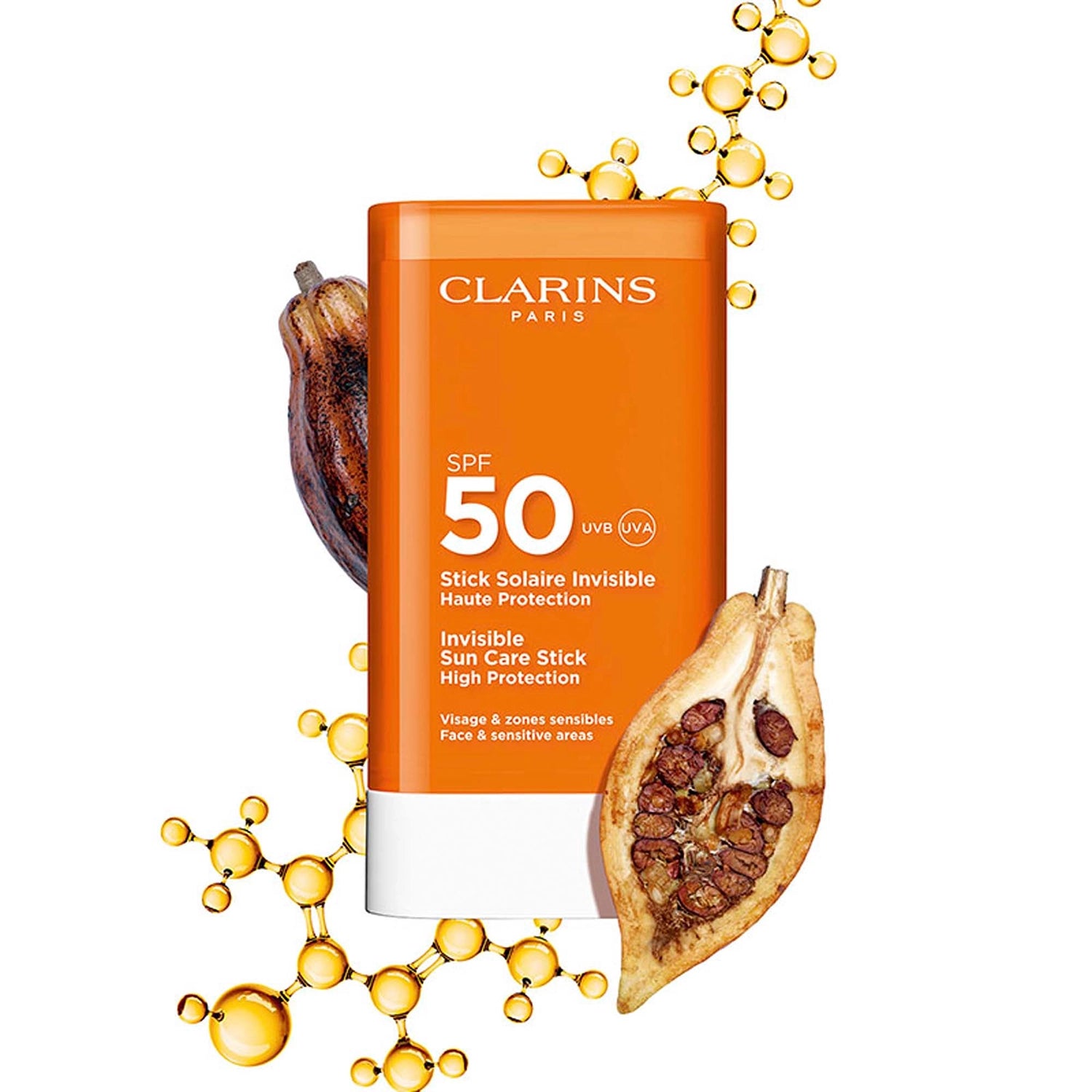 Clarins Invisible Sun Care Stick SPF50 High Protection 17g