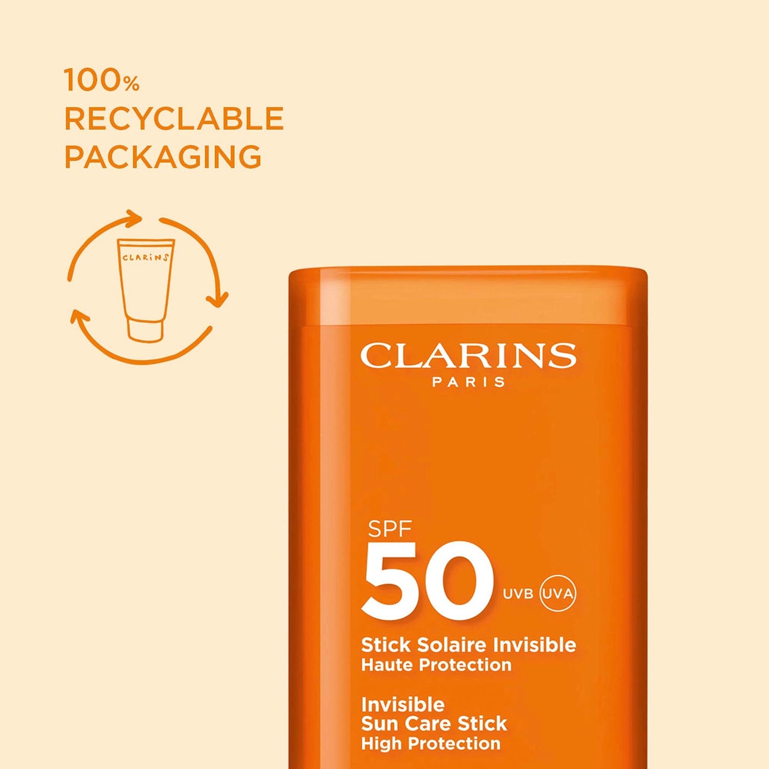 Clarins Invisible Sun Care Stick SPF50 High Protection 17g
