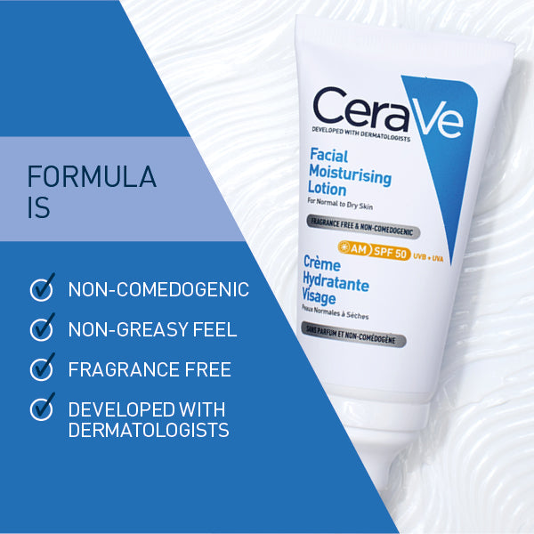 CeraVe AM Facial Moisturising Lotion SPF50
