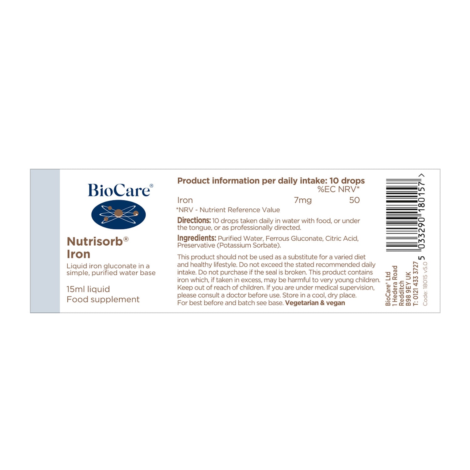 Biocare Nutrisorb Iron 15ml