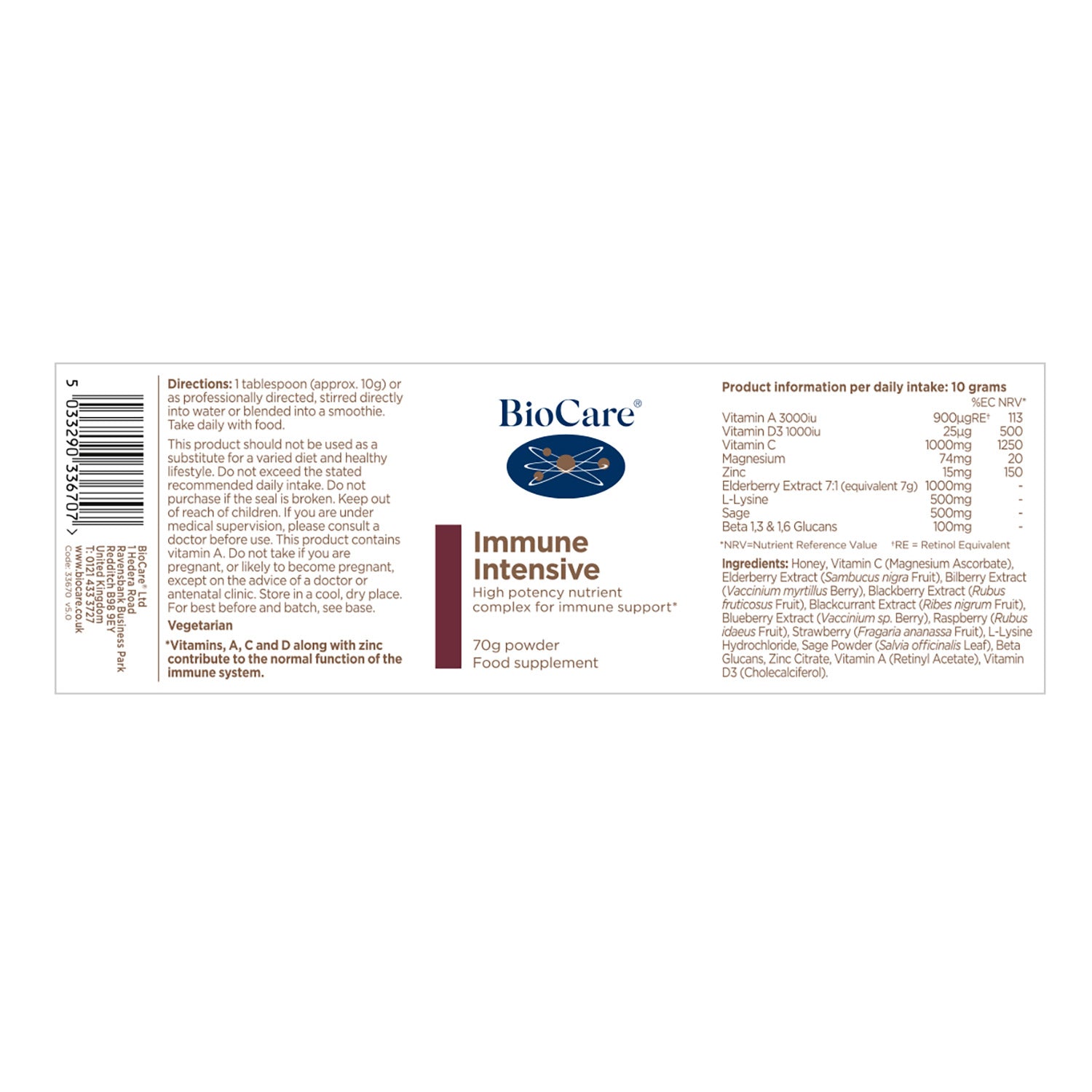 Biocare Immune Intensive 70g