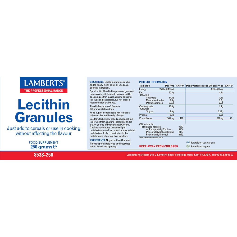 Lamberts Health Care Soya Lecithin Granules