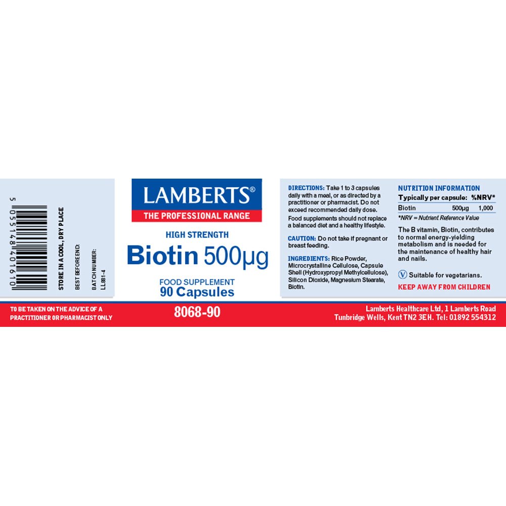 Lamberts Health Care Biotin 500µg