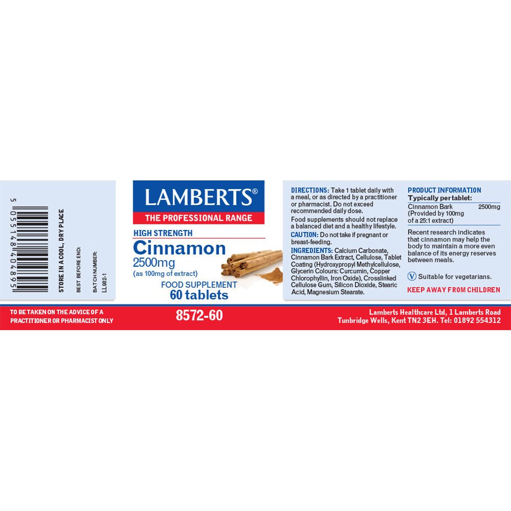 Lamberts Health Care Cinnamon 2500mg