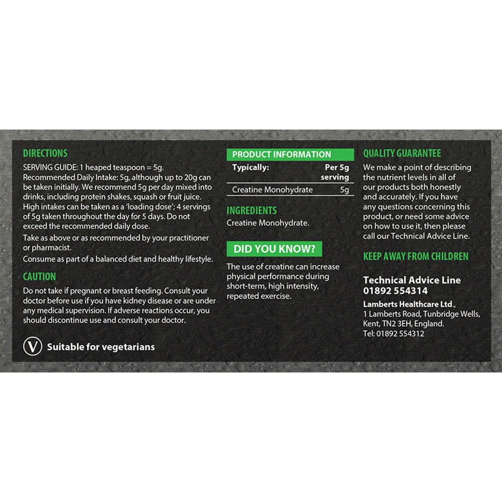 Lamberts Health Care Creatine Powder 500g