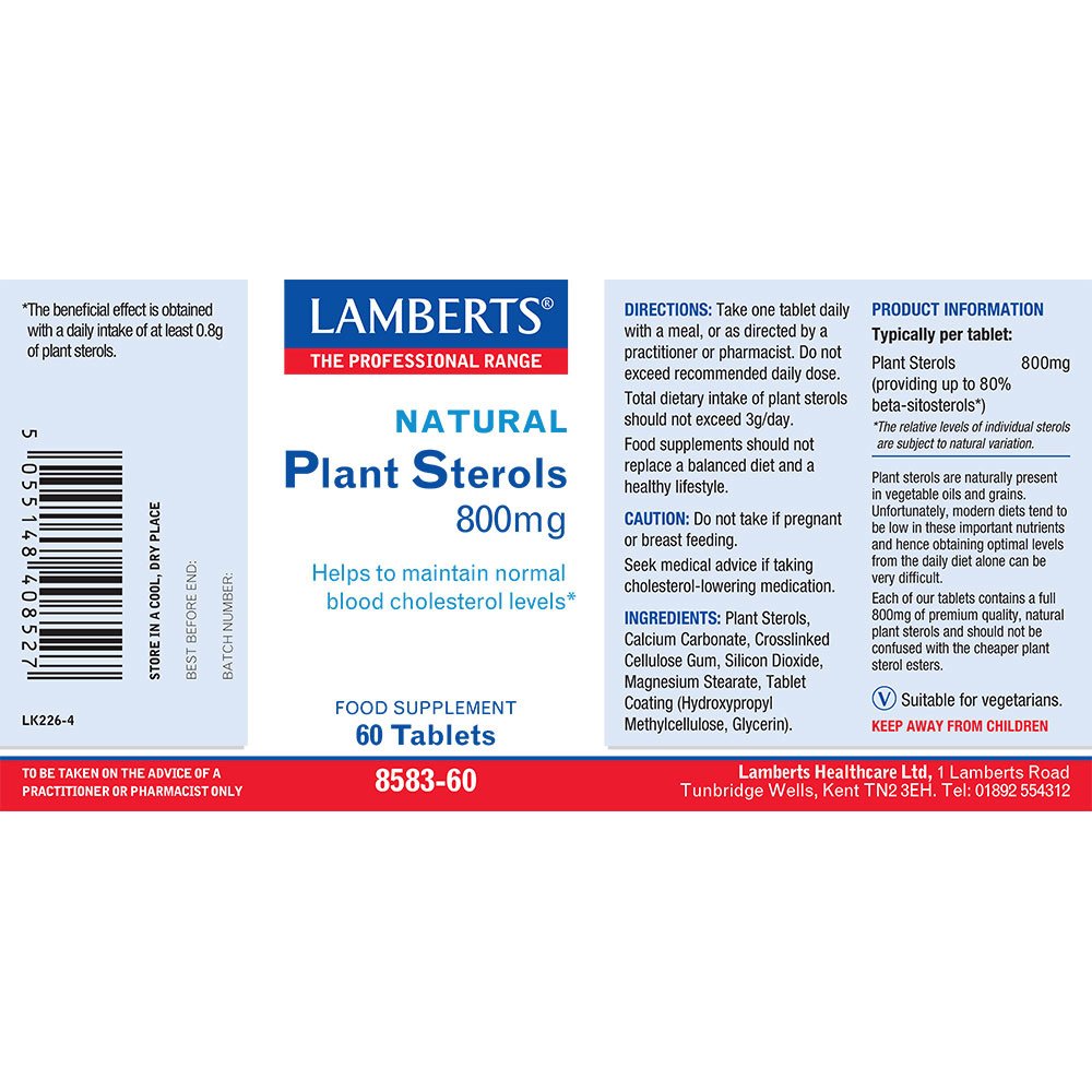 Lamberts Health Care Plant Sterols 800mg