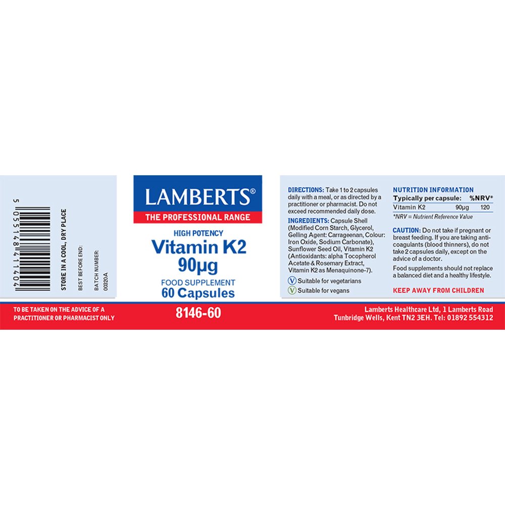 Lamberts Health Care Vitamin K2 90µg