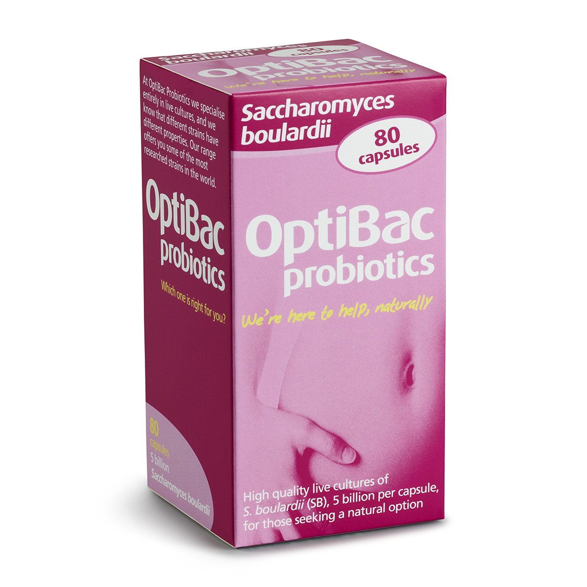 OptiBac Probiotics Saccharomyces Boulardii 80 Capsules
