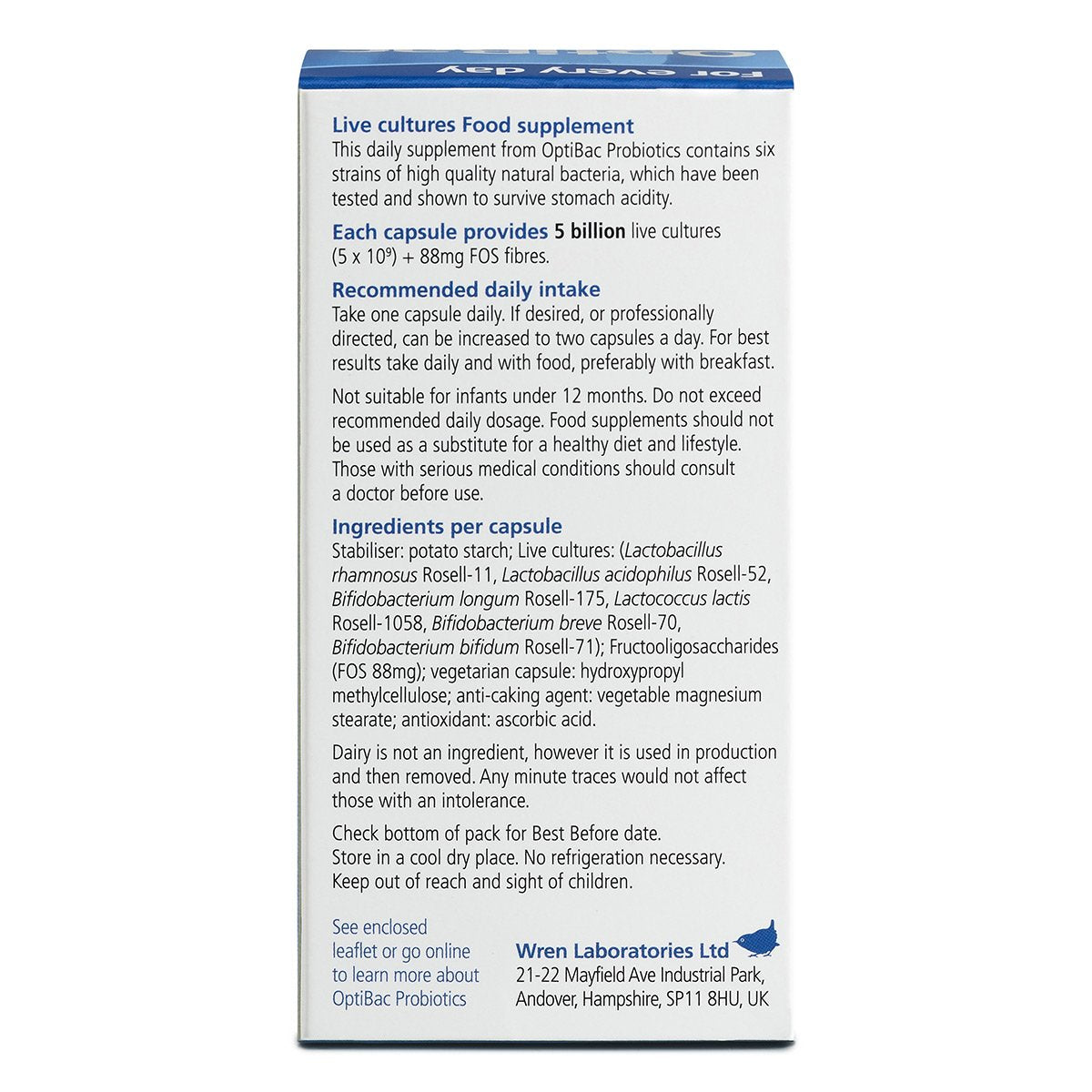 OptiBac Probiotics For Every Day 90 Capsules