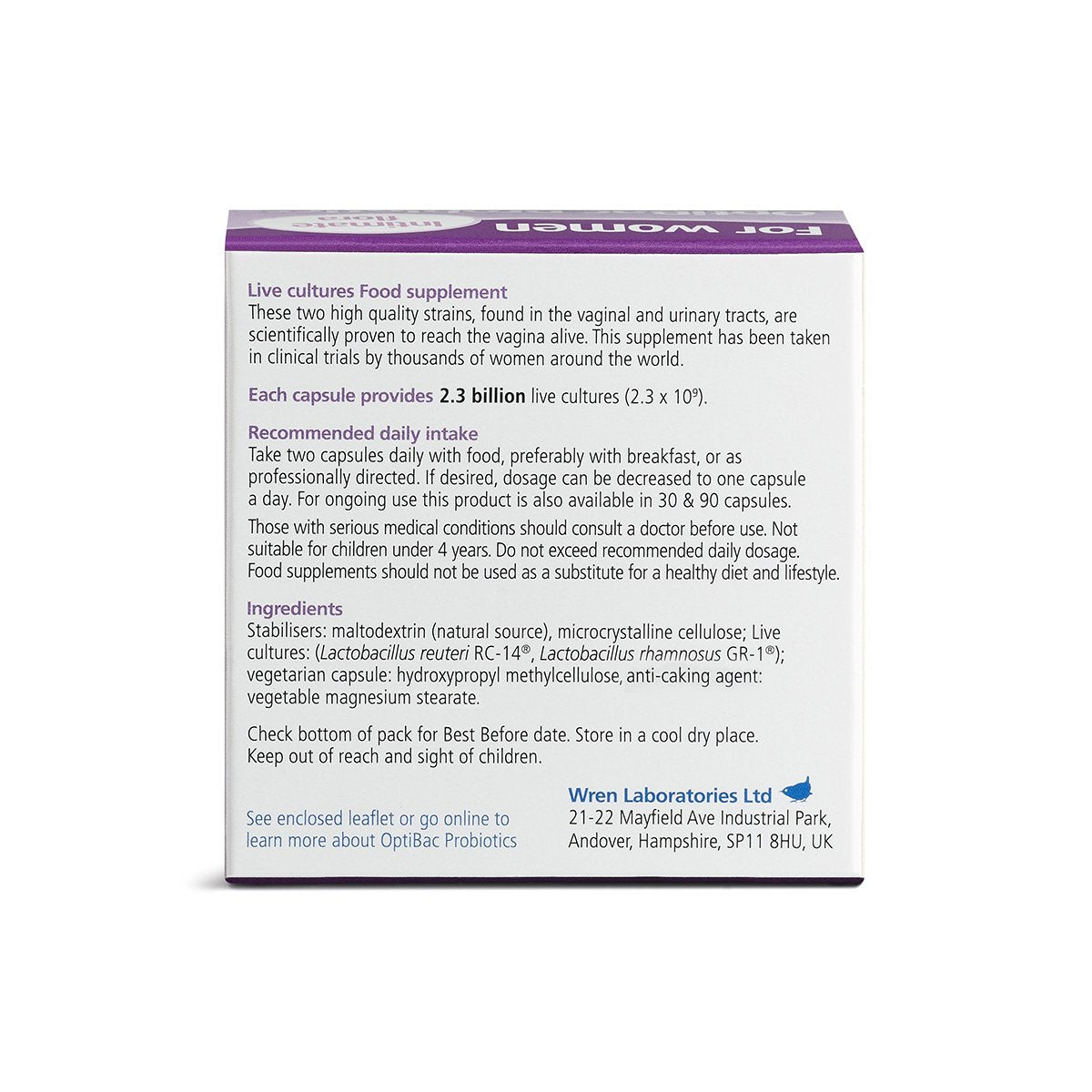 OptiBac Probiotics For Women 14 Capsules