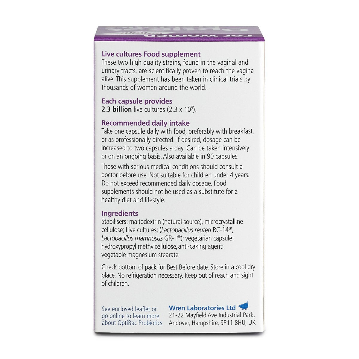 OptiBac Probiotics For Women 30 Capsules