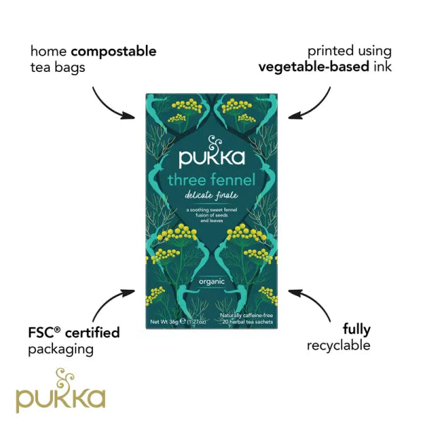 Pukka Organic Three Fennel Tea Bags